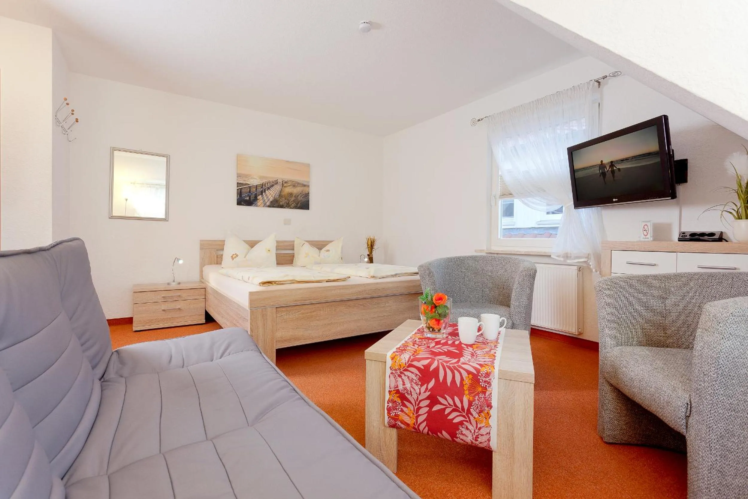 Bed in Strandhotel Sanddorn