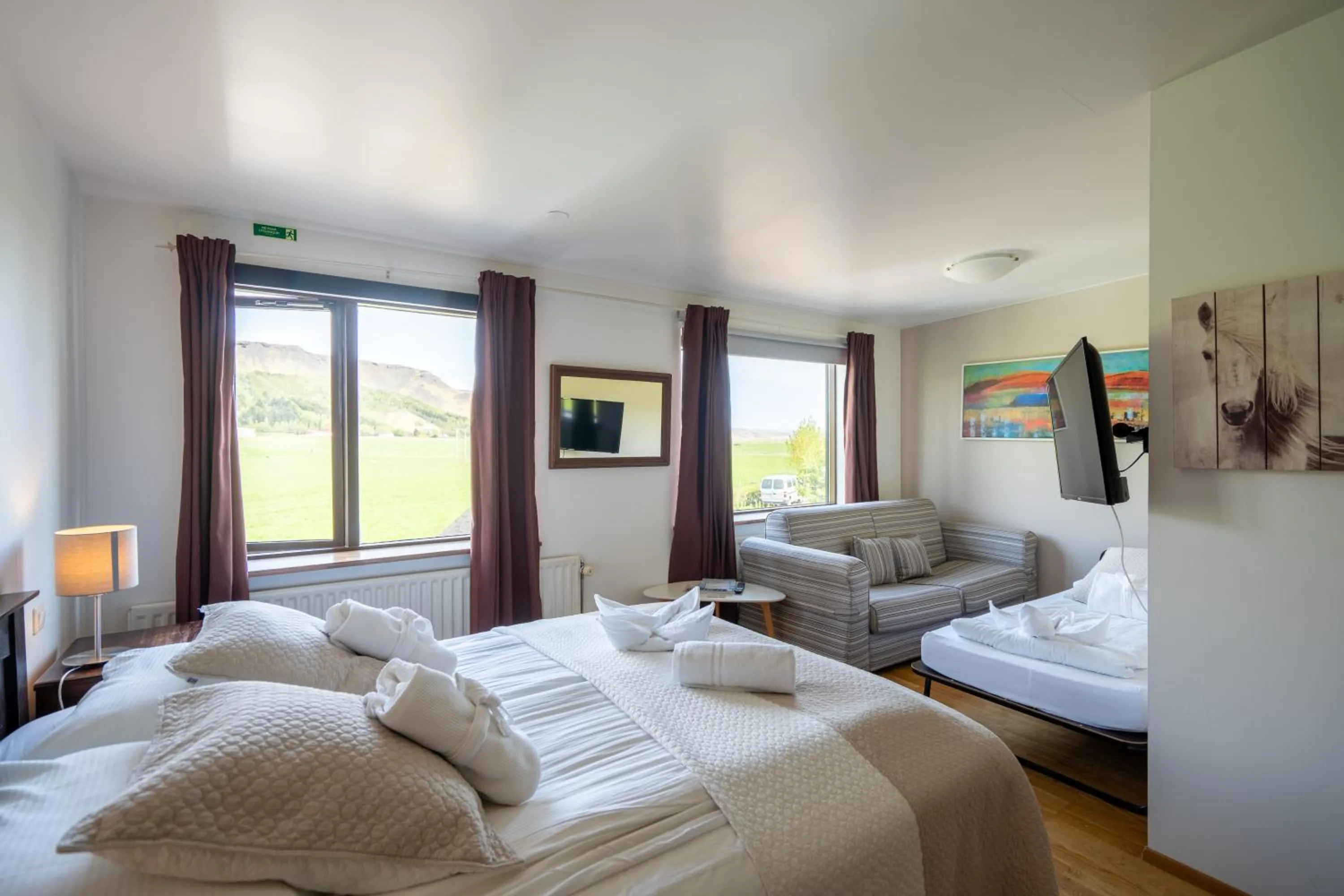 Bed in Hotel Skógá by EJ Hotels