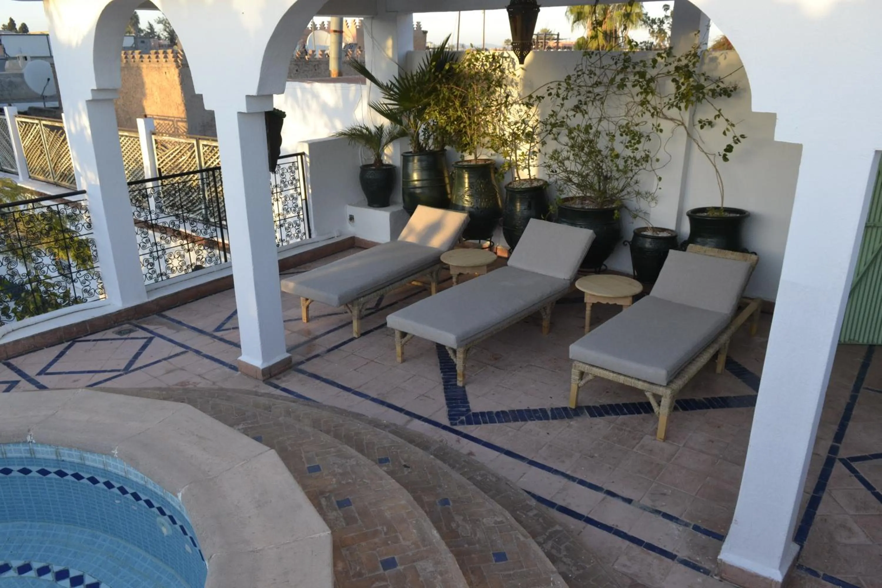 sunbed in Riad Catalina