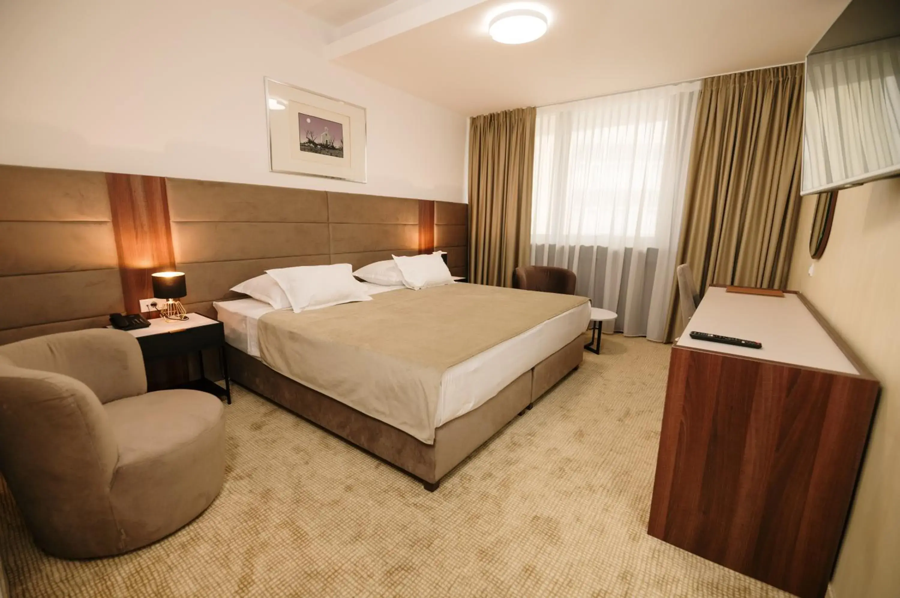 Bed in Hotel Slavija Lux Bed in Hotel Slavija Lux