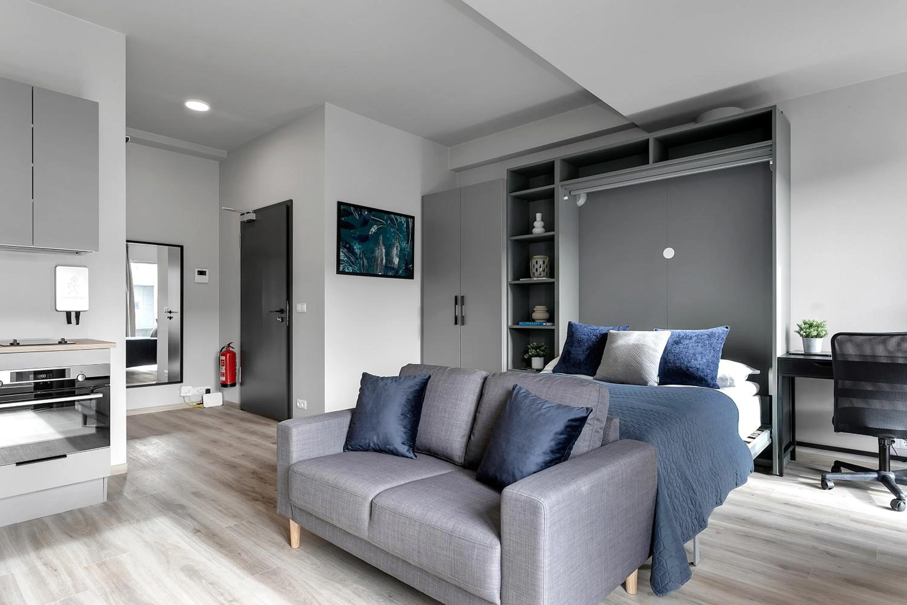 Living room in B18 Apartments