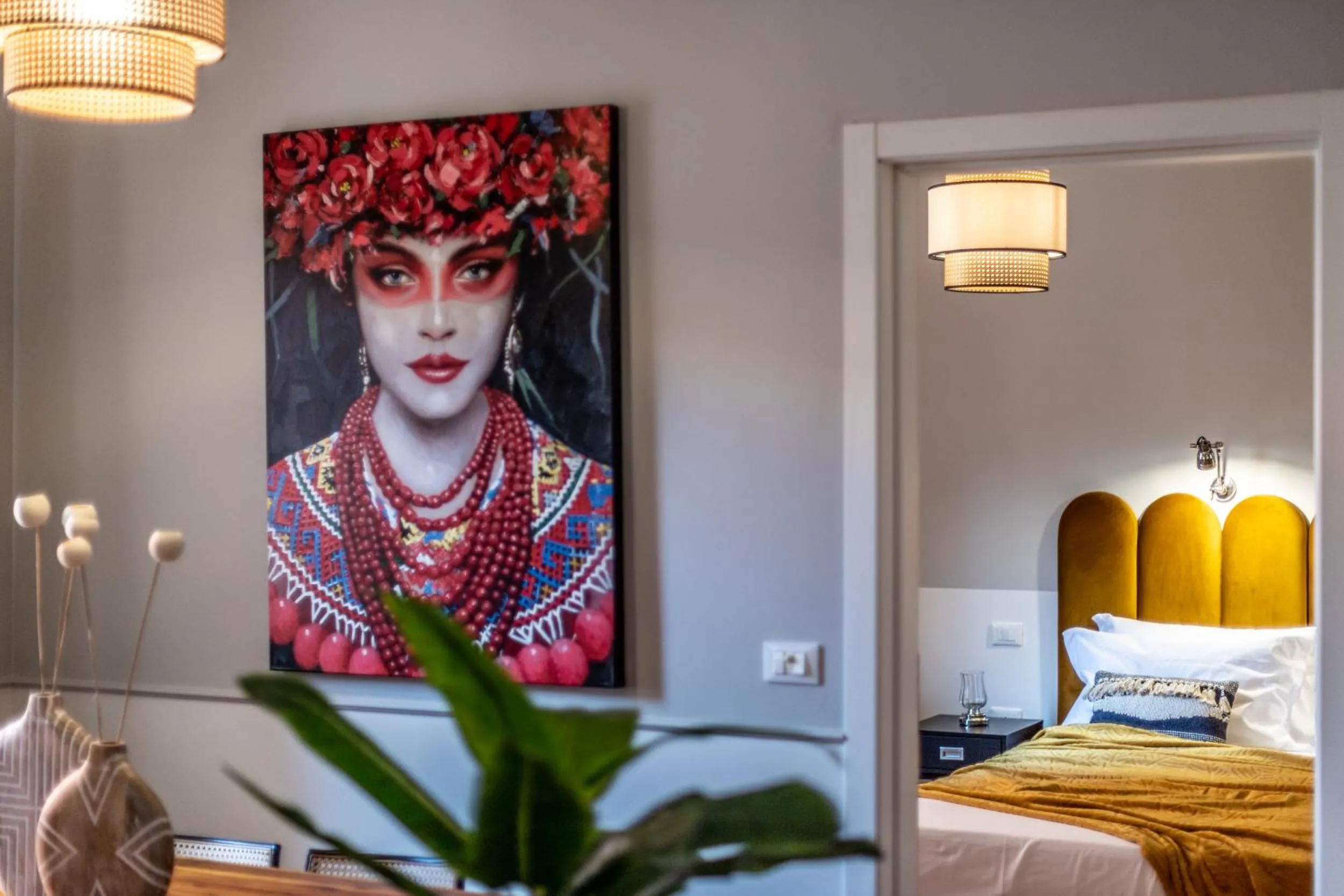 Living room, Bed in HouSmart Capo di Lucca 1