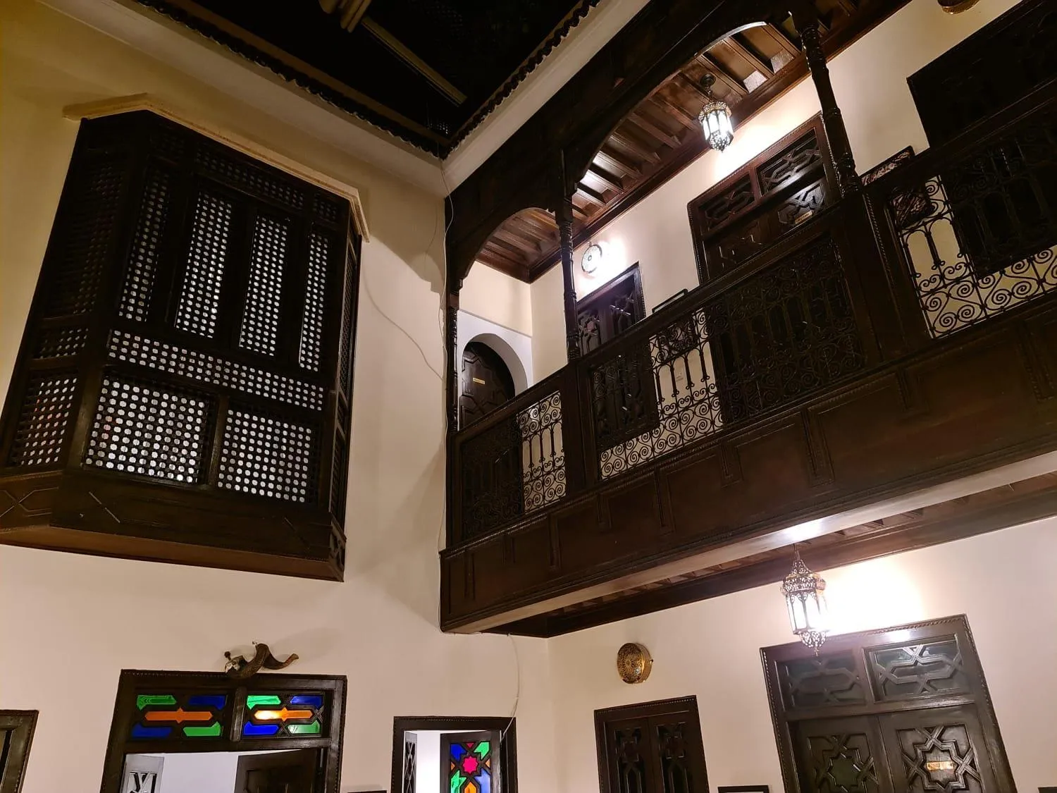Inner courtyard view in Riad Aubrac