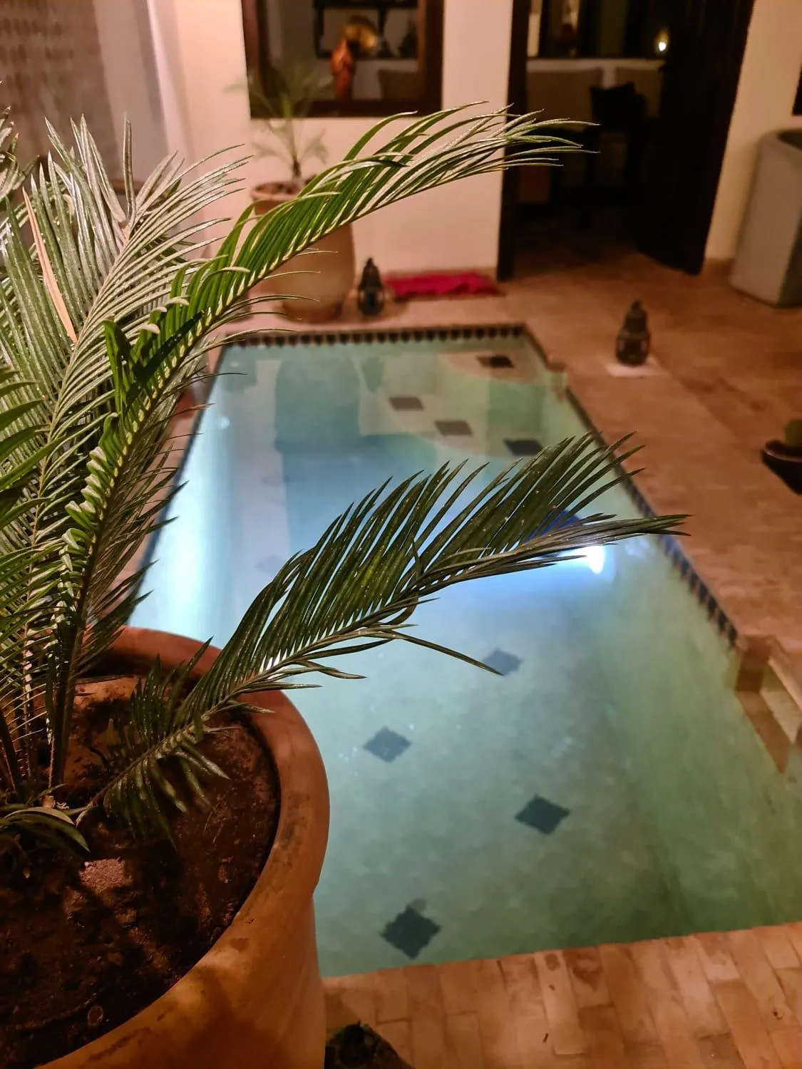 Swimming pool in Riad Aubrac