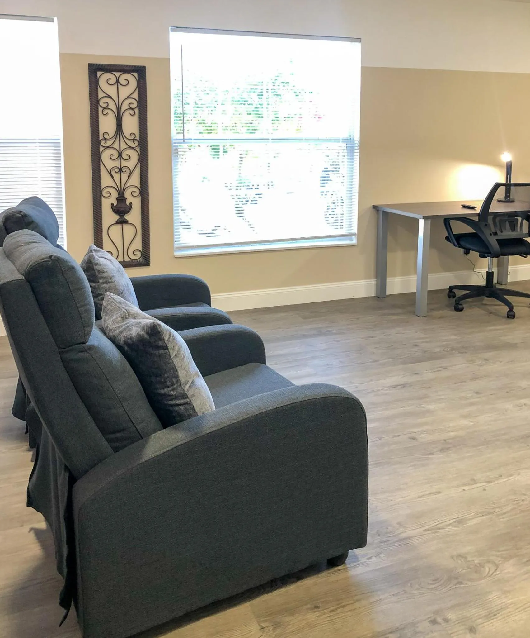 Seating area in Lazy Cuckoo Inn - Sleek and Stylish Studio Apartments
