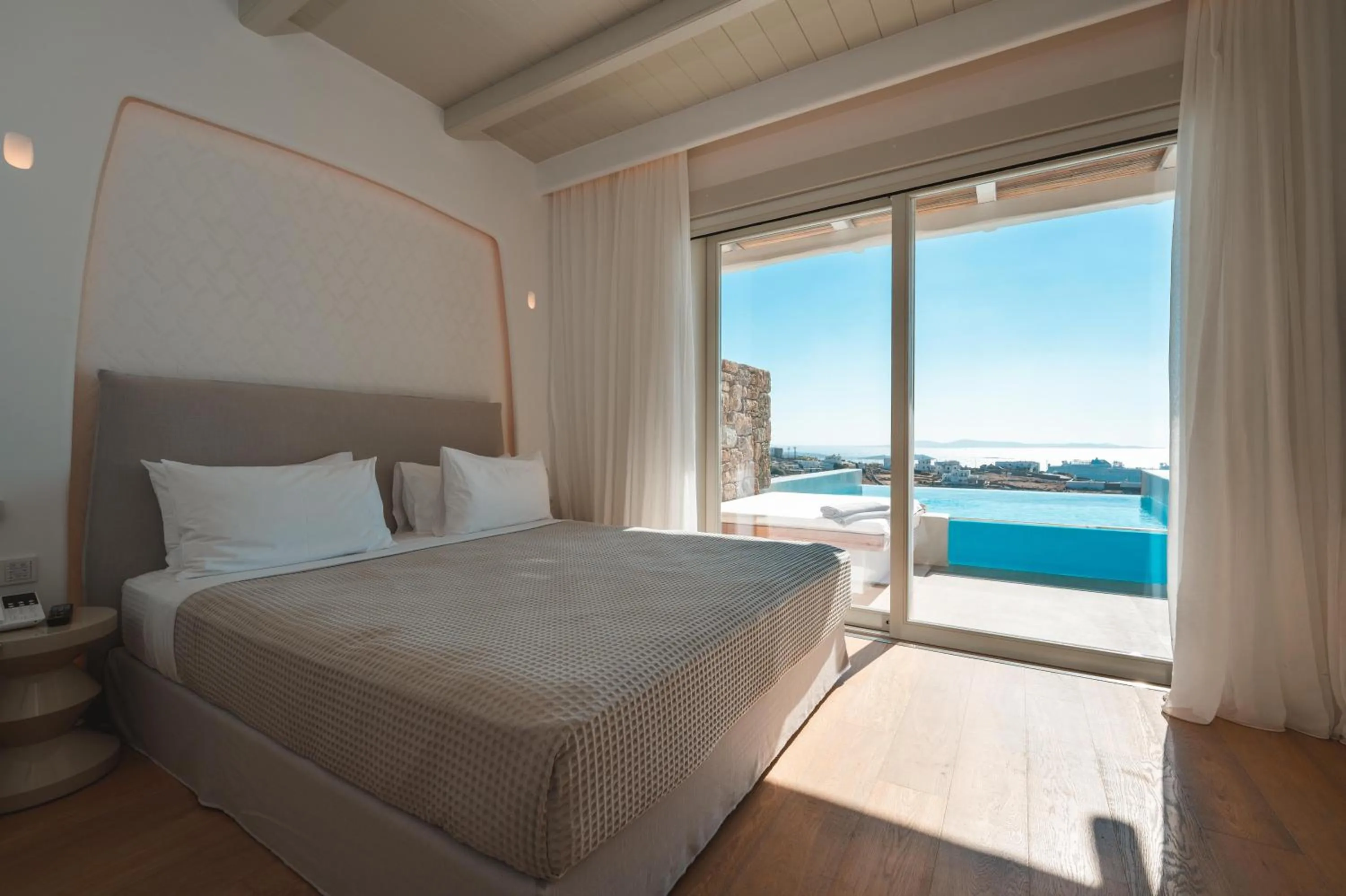 Natural landscape, Bed in Nomia Sunset Suites Mykonos