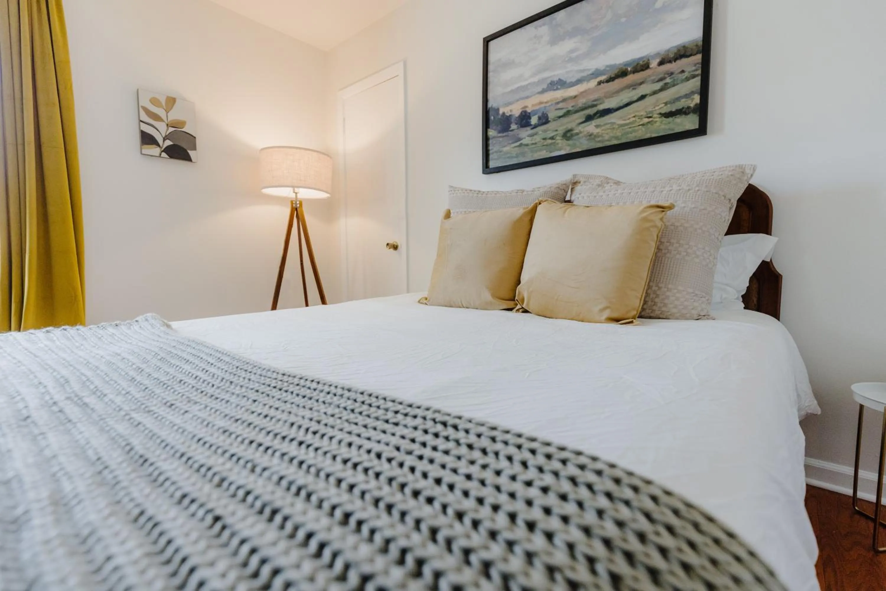 Bedroom, Bed in Centrally Located 2BR Overton Square Unit 2 Fast WiFi Free Parking Yes Pets