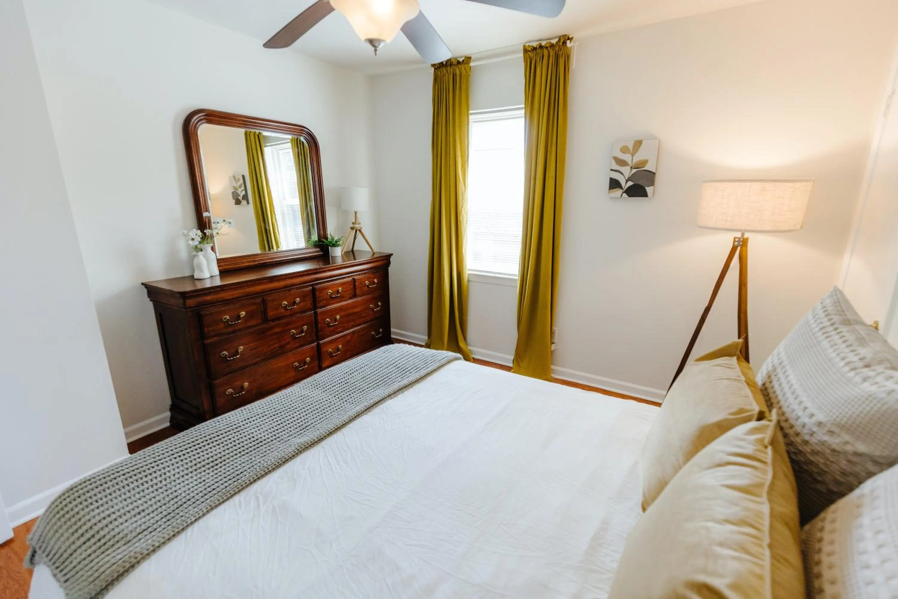 Bedroom, Bed in Centrally Located 2BR Overton Square Unit 2 Fast WiFi Free Parking Yes Pets