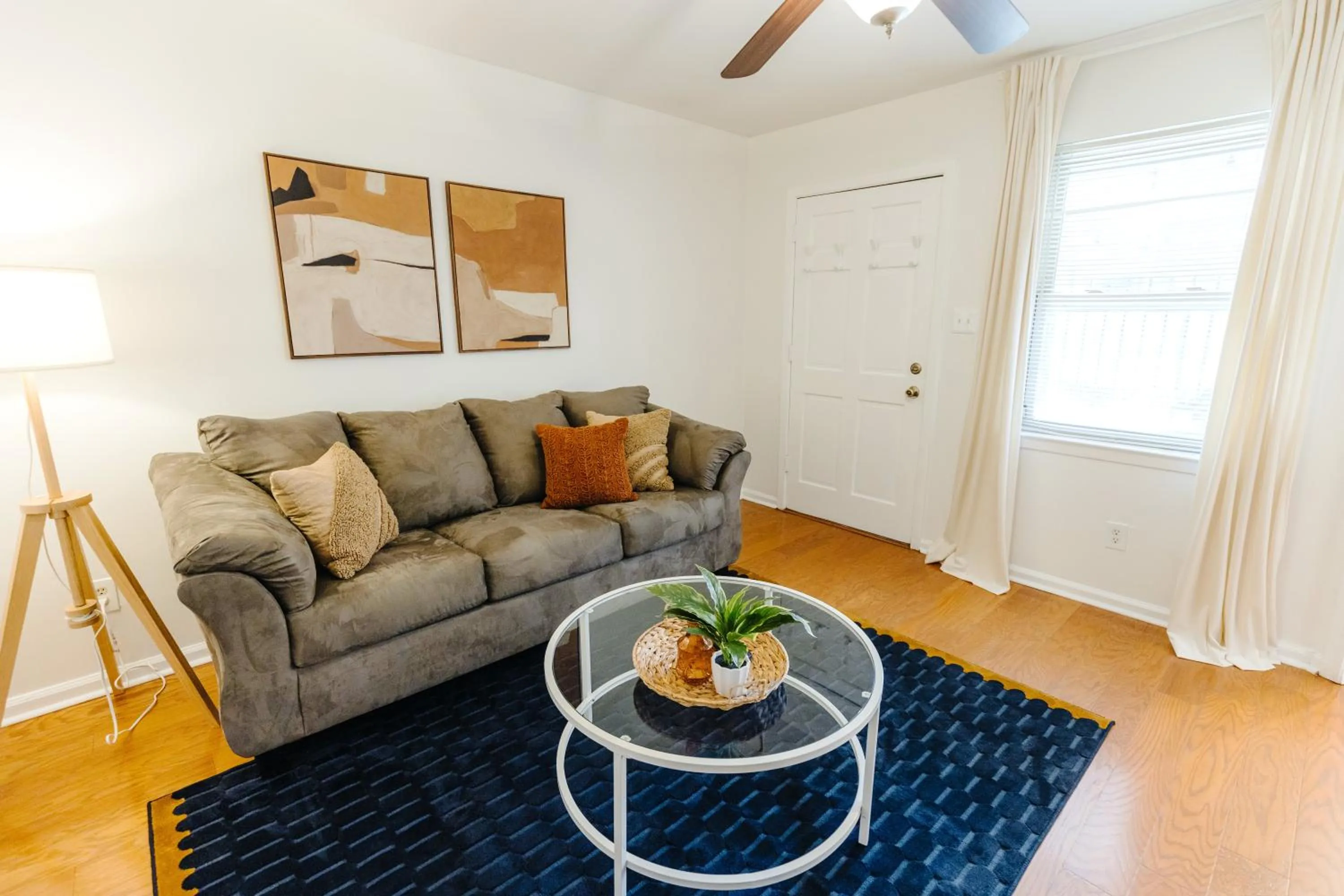 Living room in Centrally Located 2BR Overton Square Unit 2 Fast WiFi Free Parking Yes Pets
