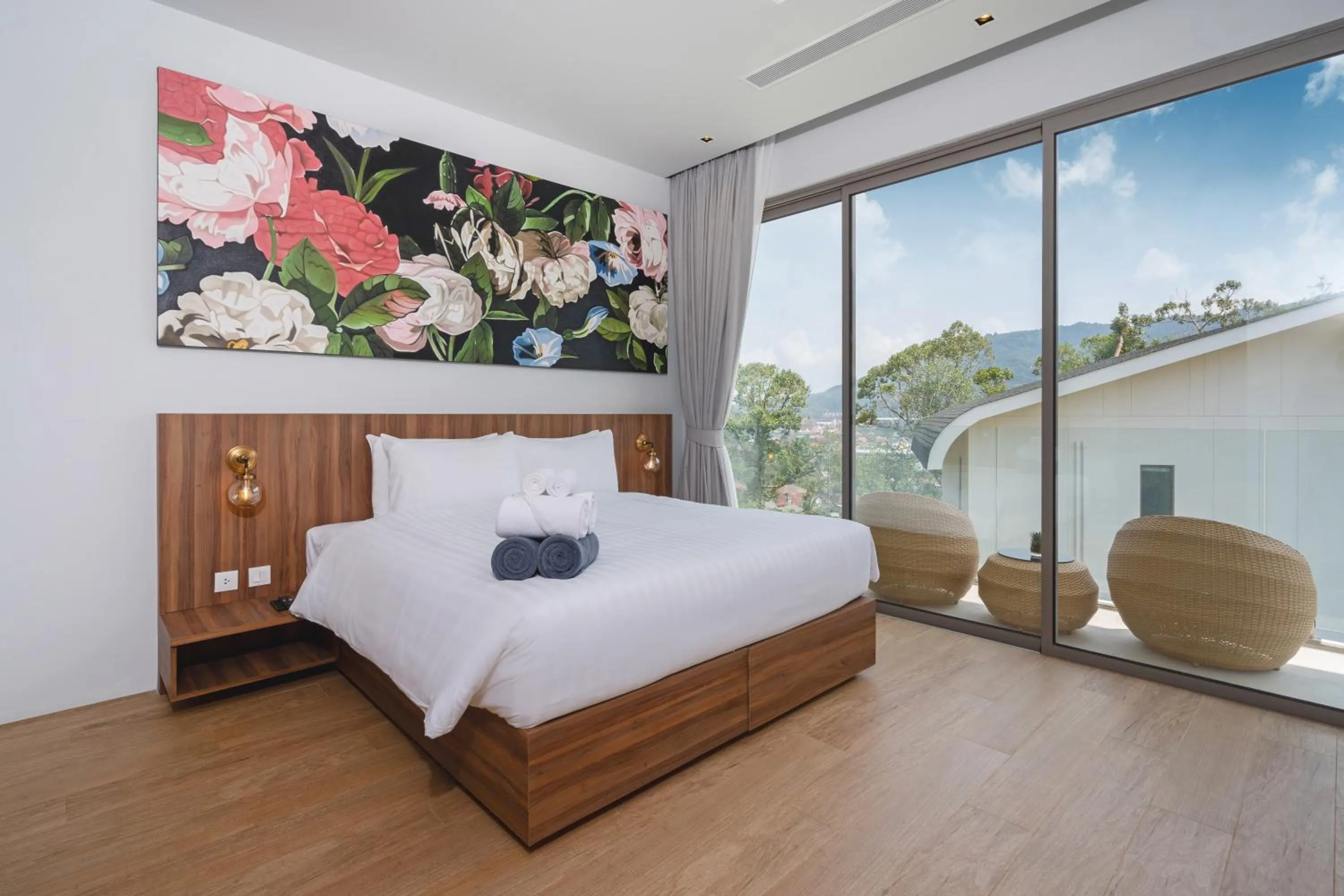 Bedroom, Bed in Himmapana Villas - Hills