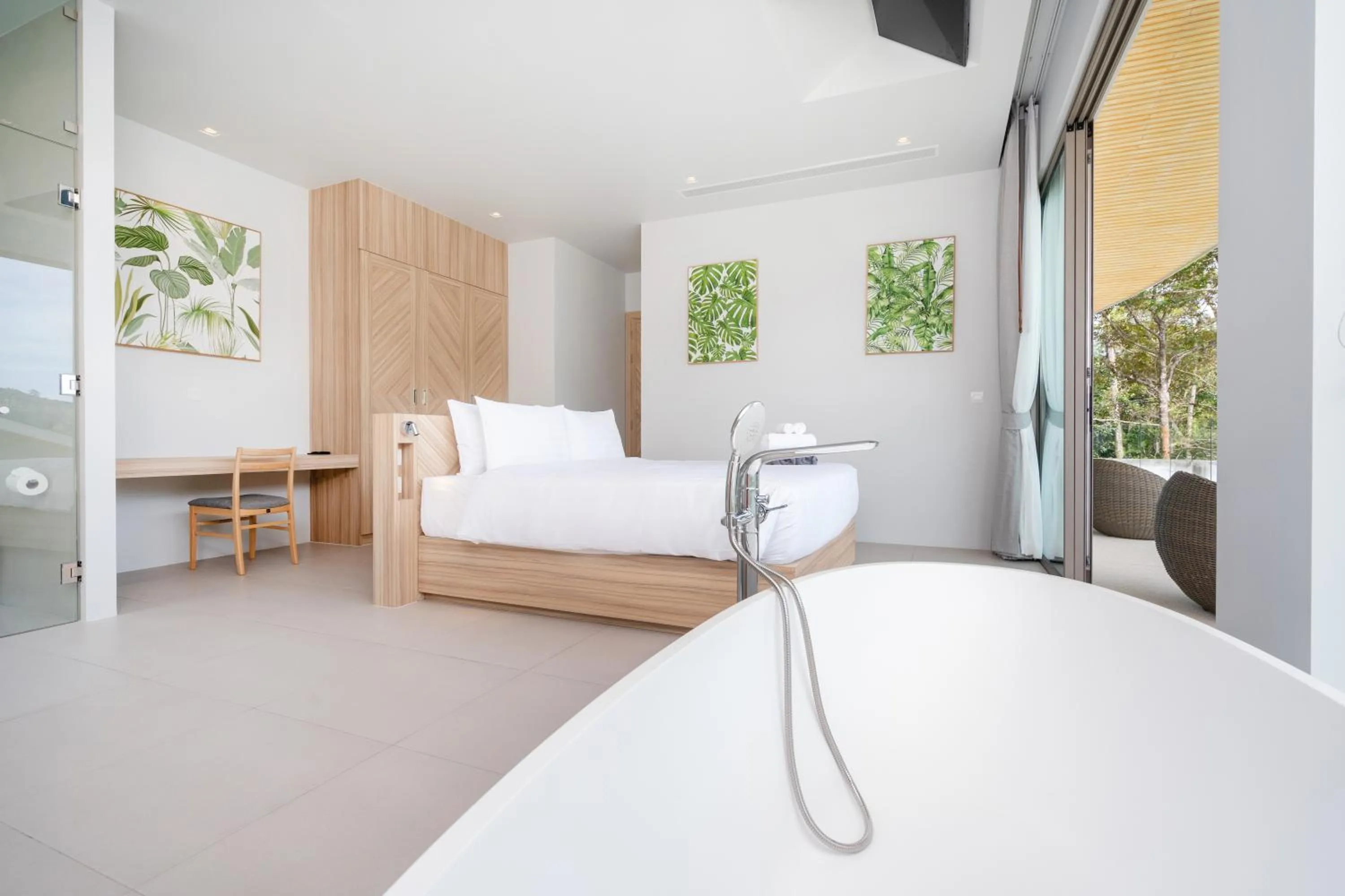 Bedroom, Bed in Himmapana Villas - Hills