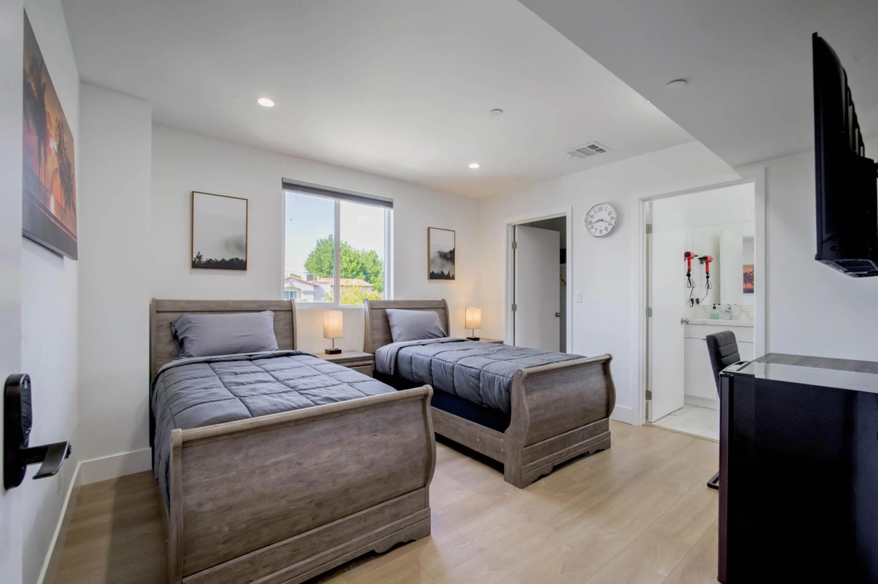 Bed in Modern Apartment in Studio City