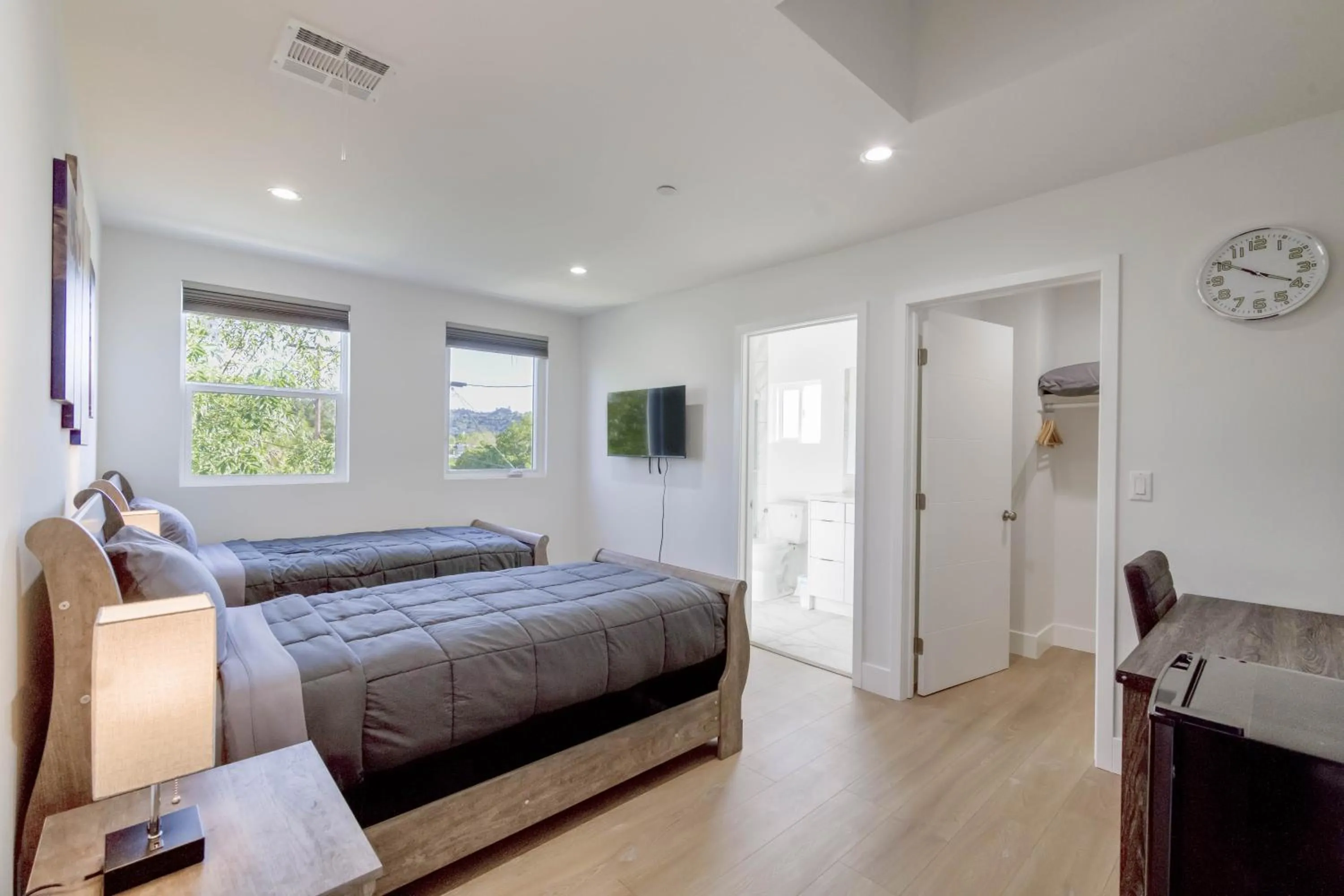 Bed in Modern Apartment in Studio City