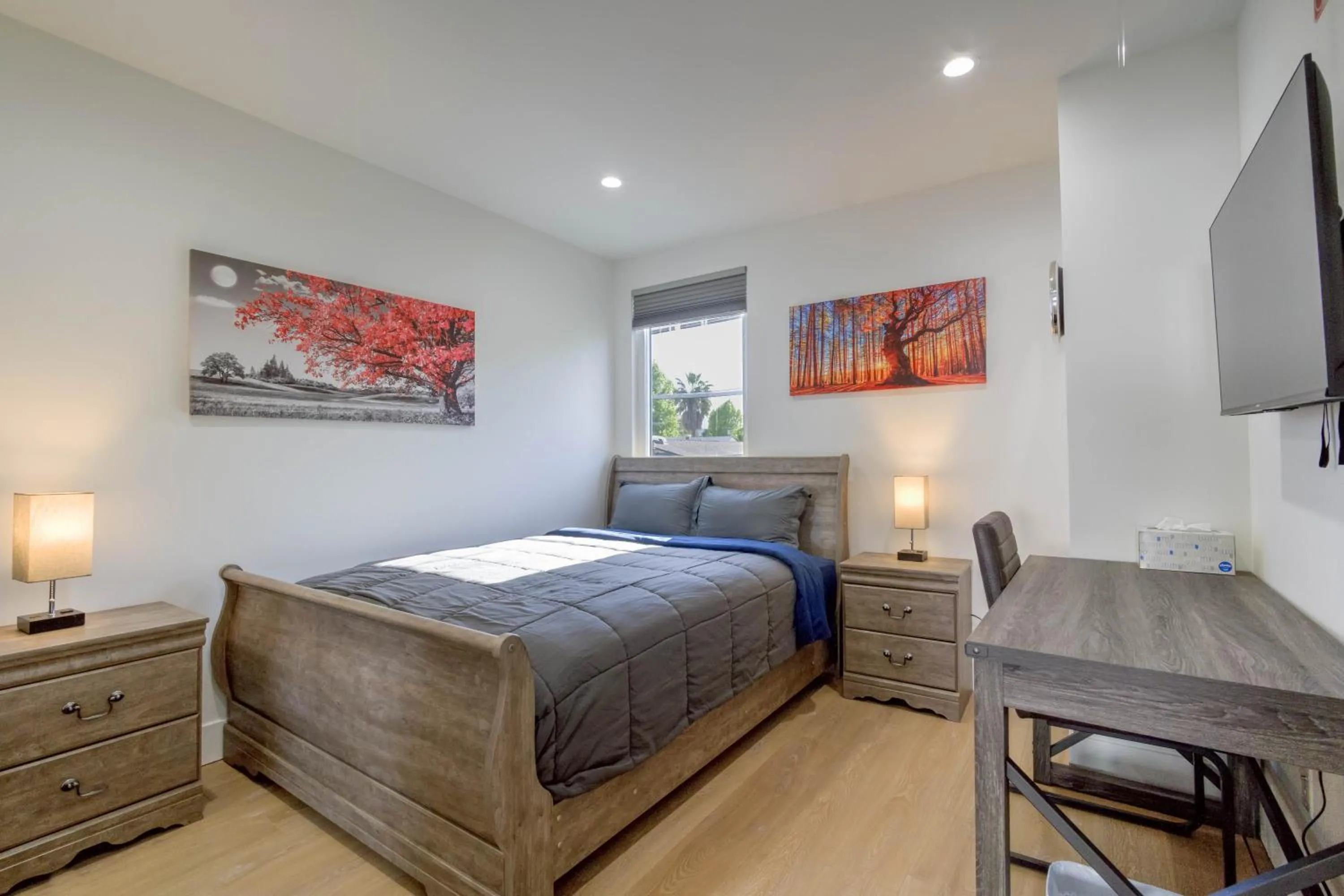 Bed in Modern Apartment in Studio City