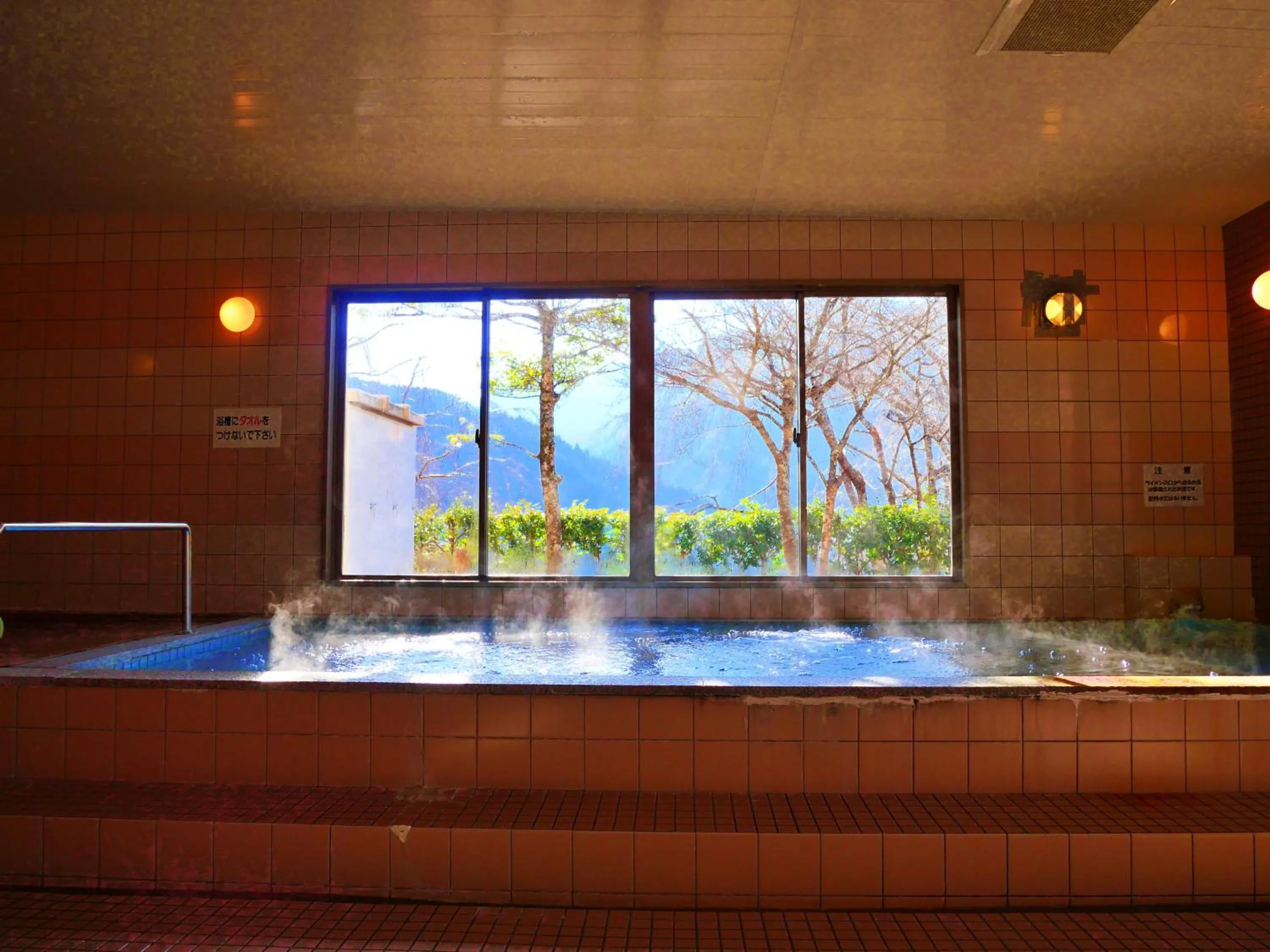 Hot Spring Bath in glampark Tsuruginoyu