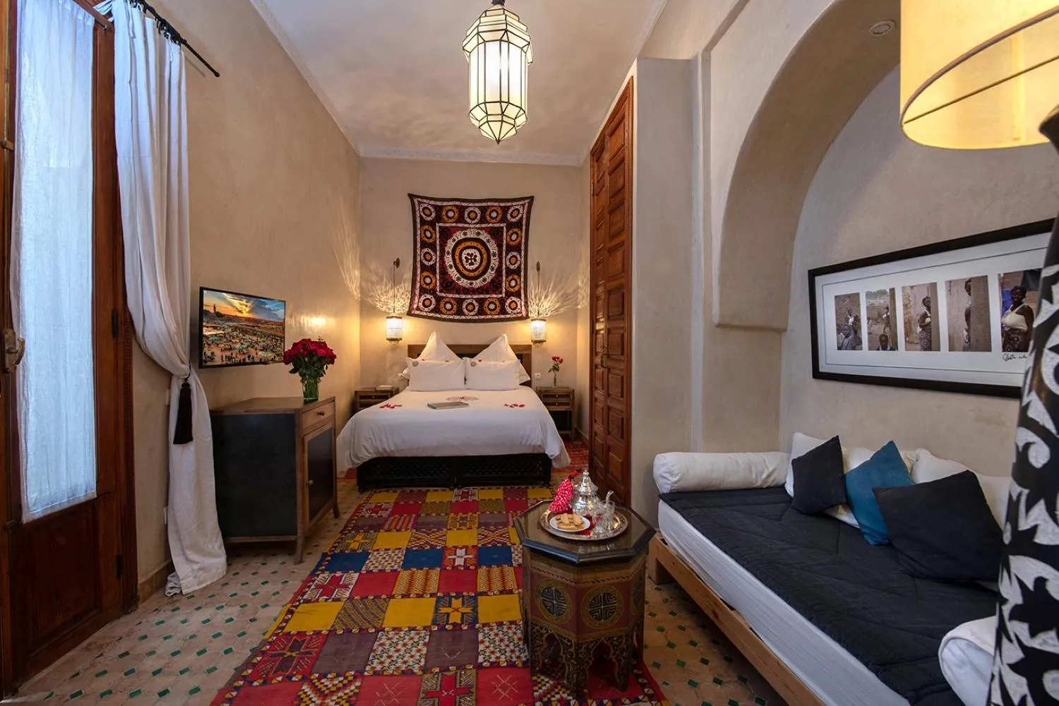 Bed in Riad Dar Justo Hotel Boutique & Spa