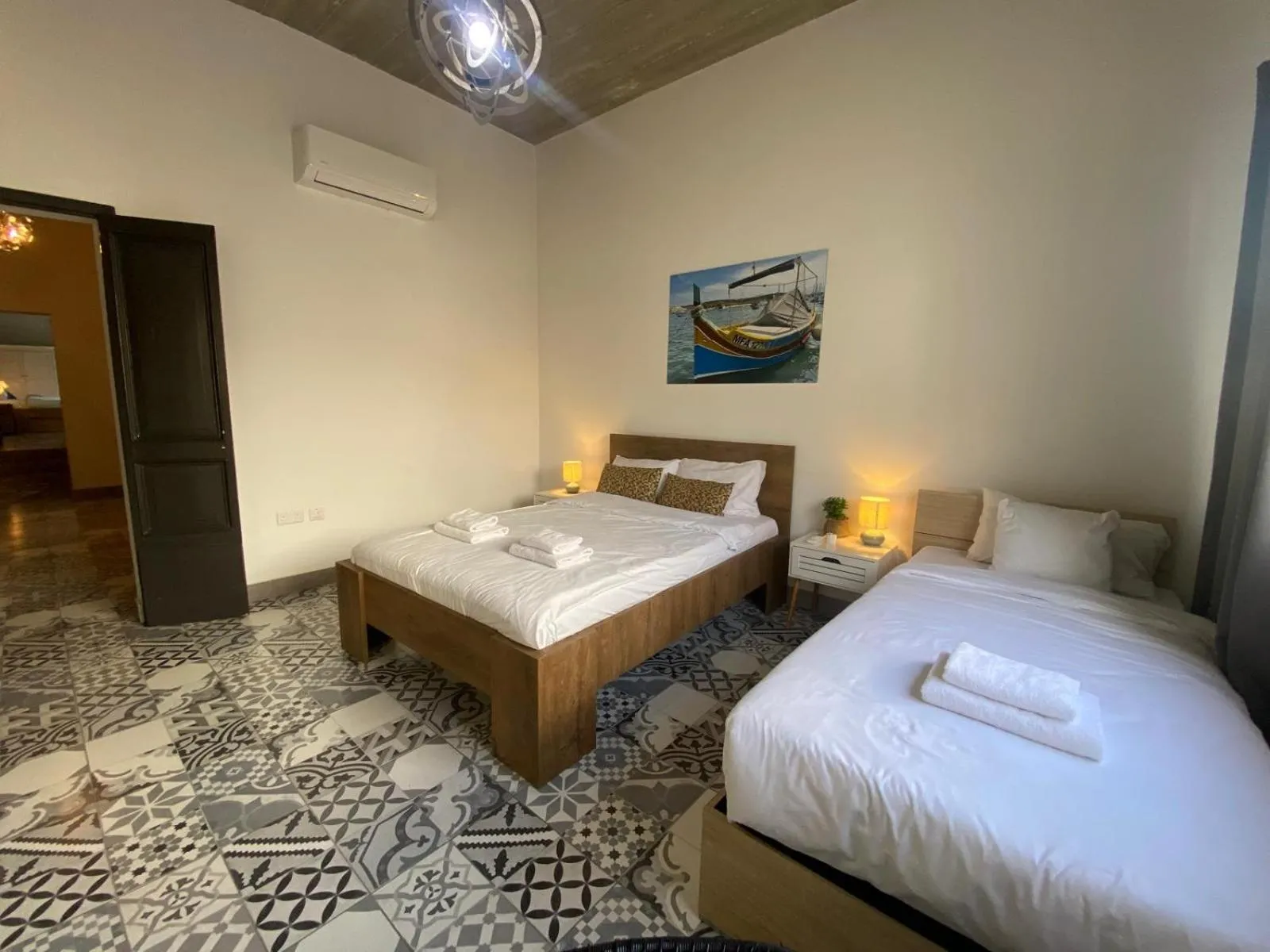 Bed in Sliema Distant Seaview Penthouse