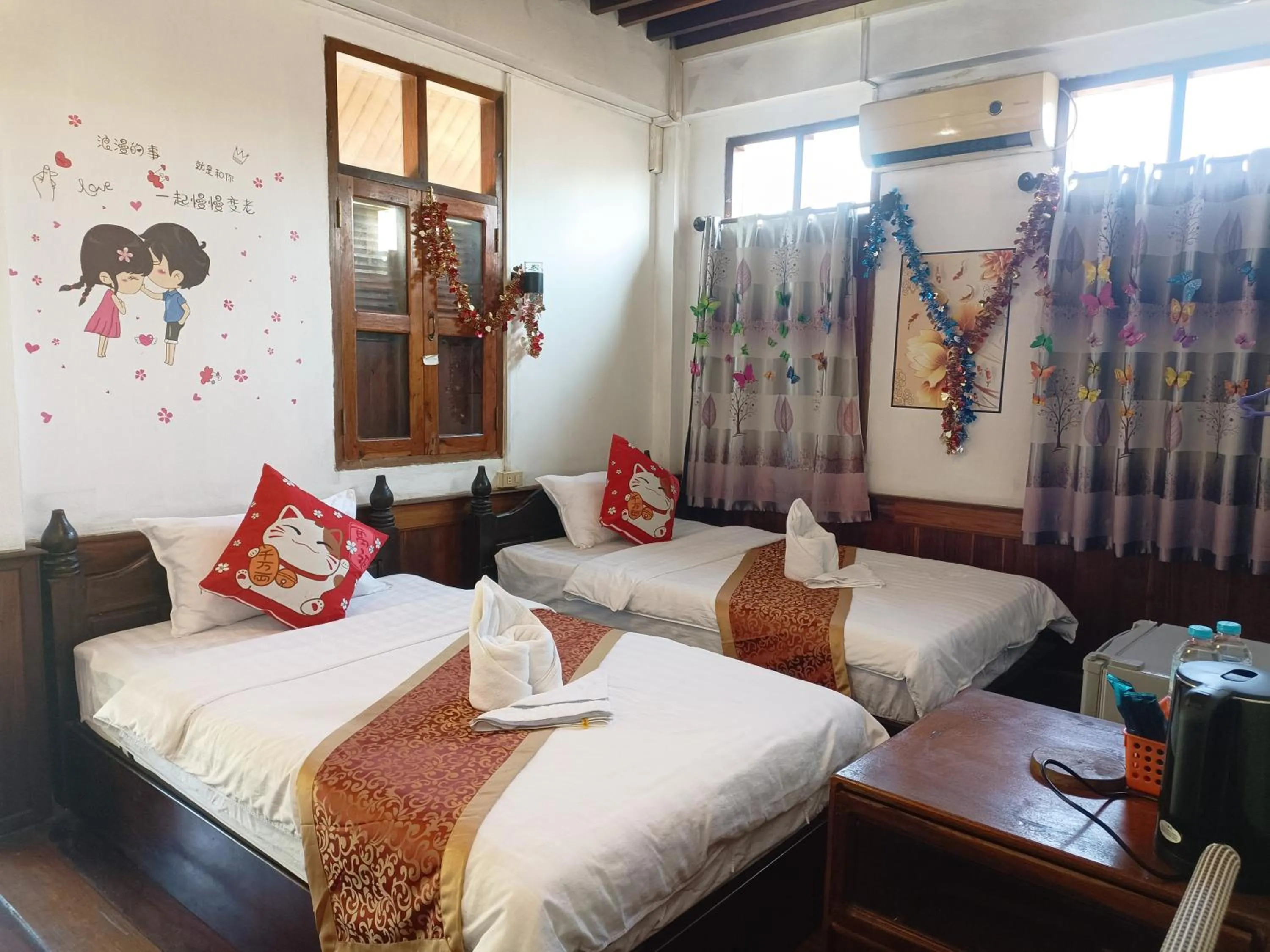 Bed in KONGKHAM GUESTHOUSE