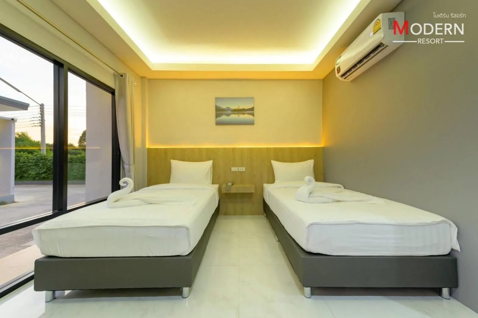 Bed in Modern Resort