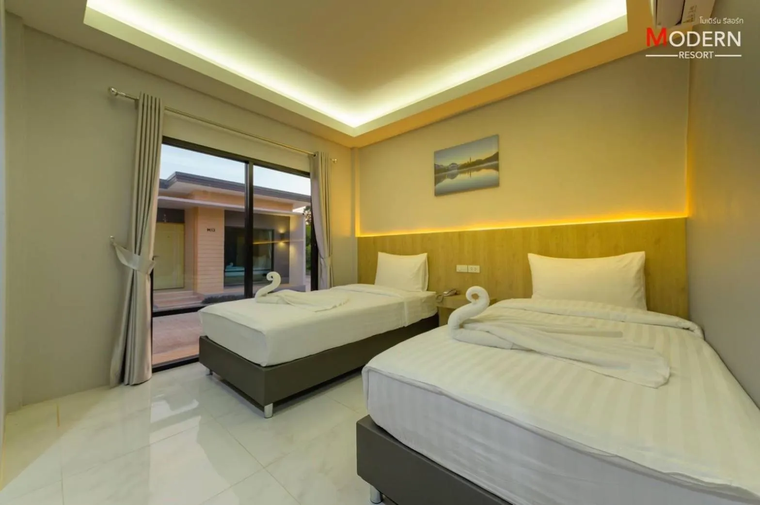 Bed in Modern Resort