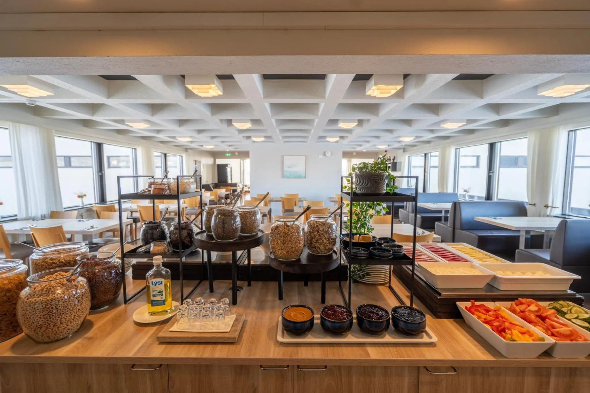 Buffet breakfast in Hótel Laugarbakki