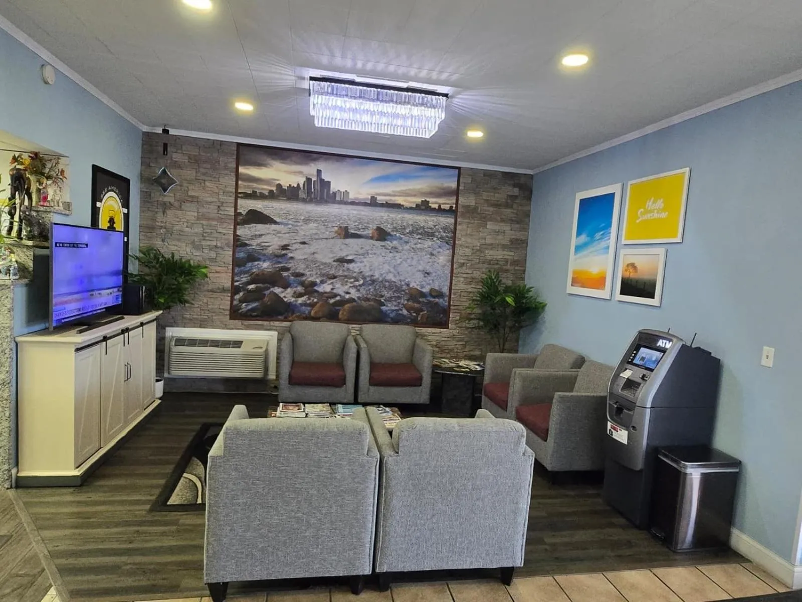 Seating area in Travelodge by Wyndham Livonia Canton Novi Detroit Area