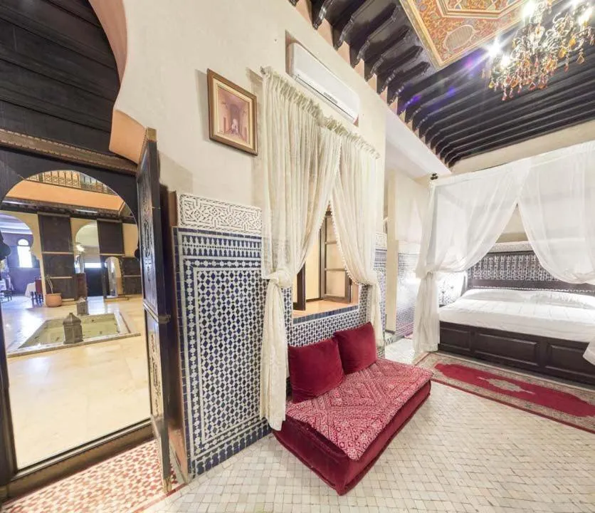 Bed in Riad Yacout