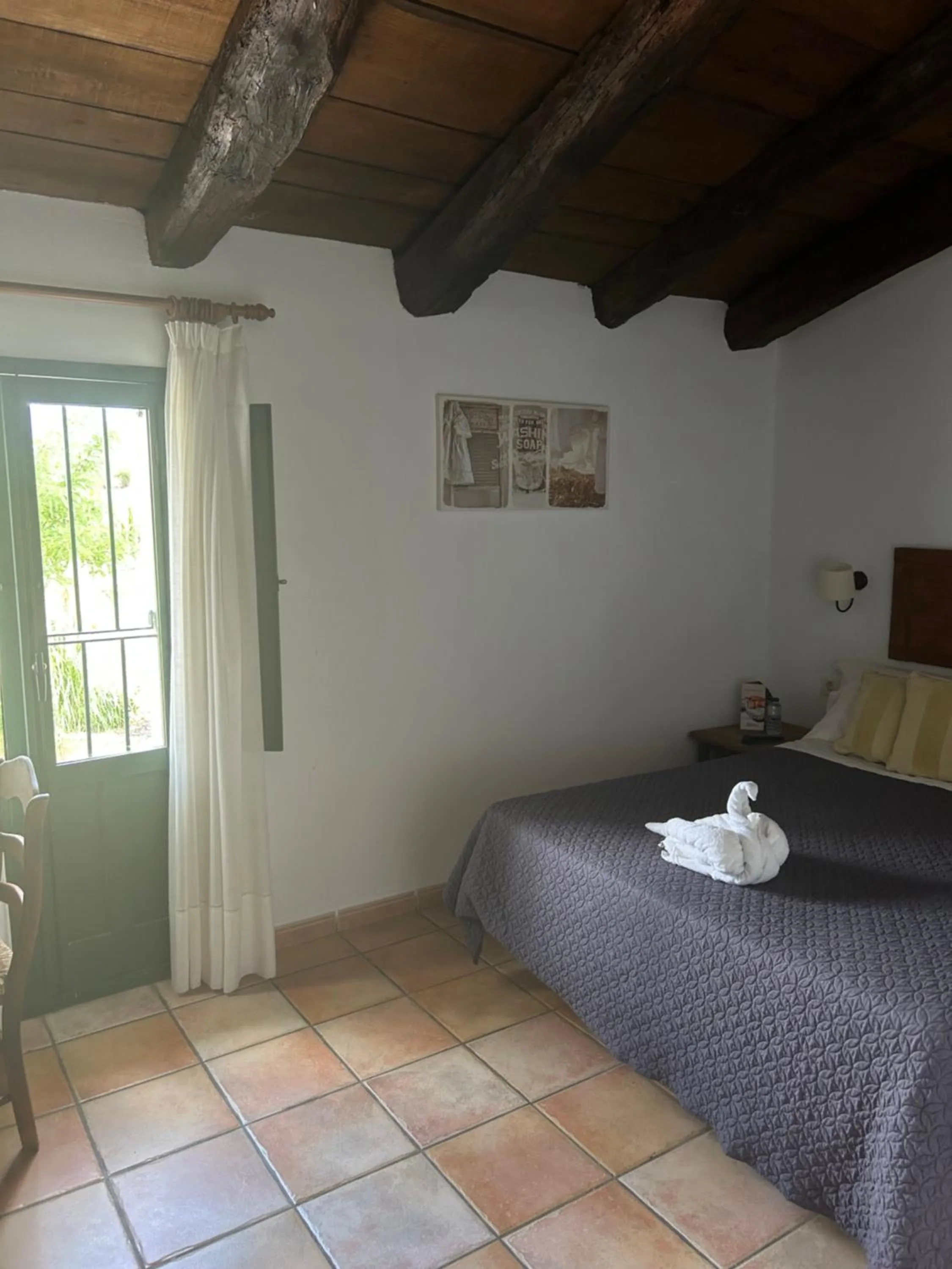 Bed in Hotel Rural Castillo de Biar Finca FANECAES