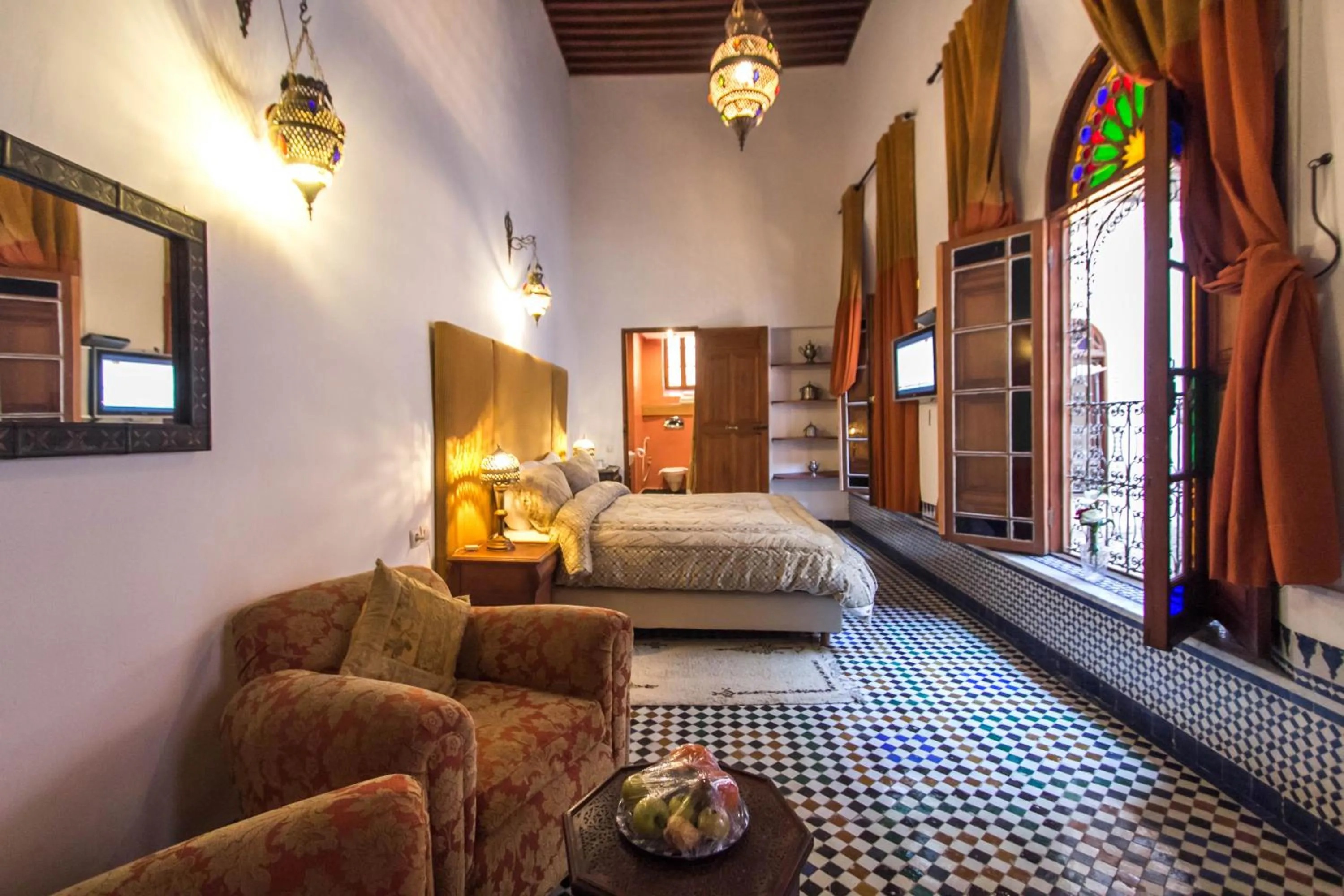 Bedroom, Bed in Riad Fez Yamanda