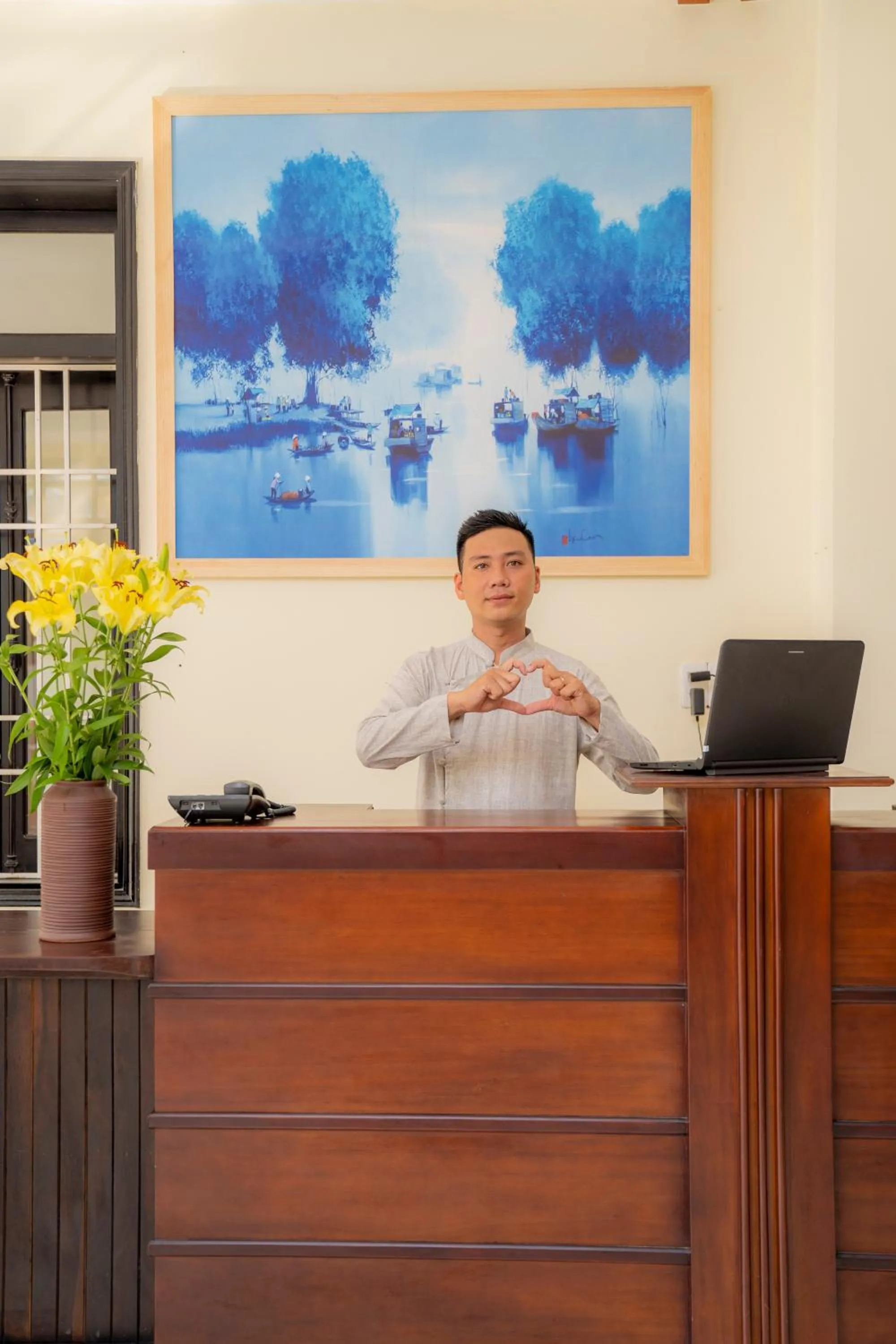 Lobby or reception in Hoi An Heart hostel Villa - Bespoke