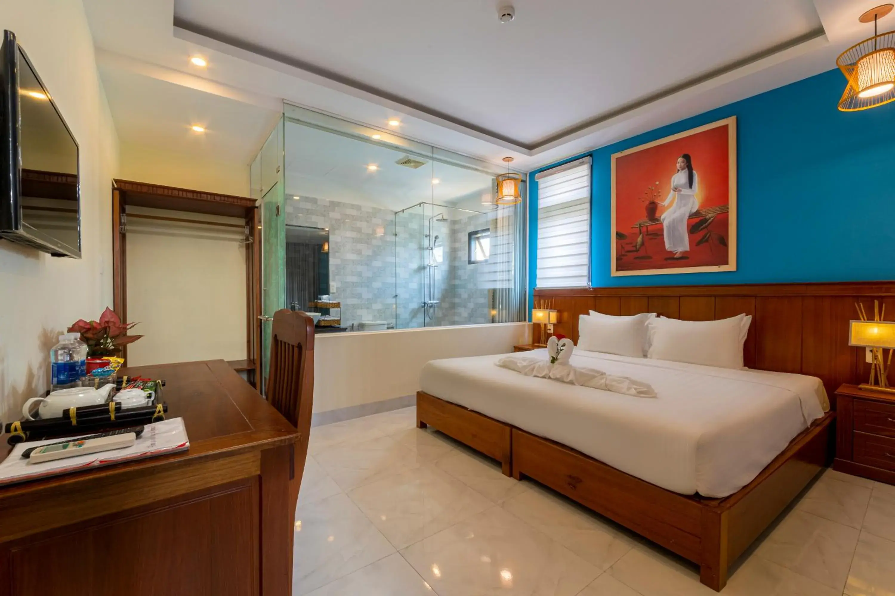 Bedroom, Bed in Hoi An Heart hostel Villa - Bespoke Bedroom, Bed in Hoi An Heart hostel Villa - Bespoke