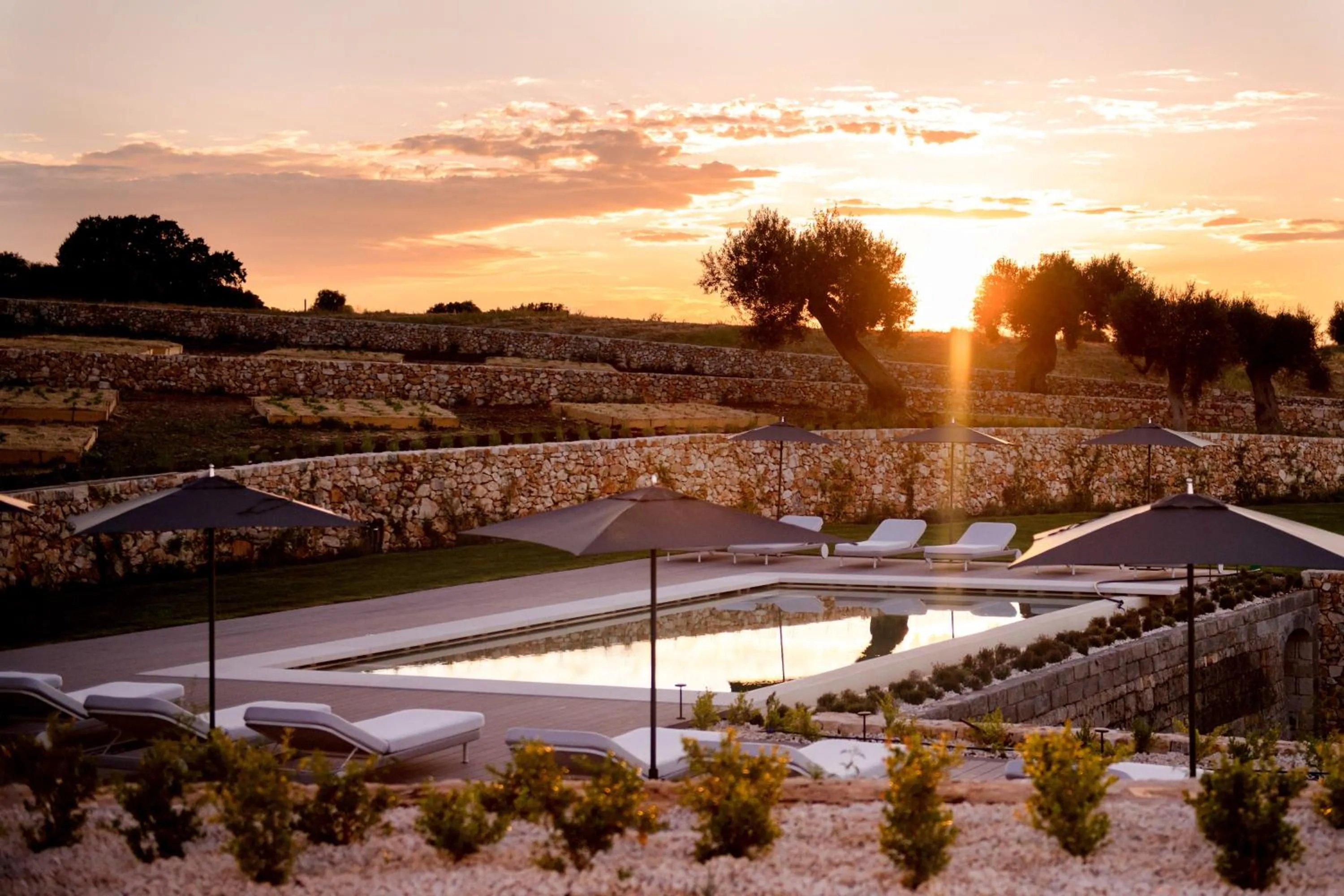 Hot Spring Bath in Masseria Auraterrae
