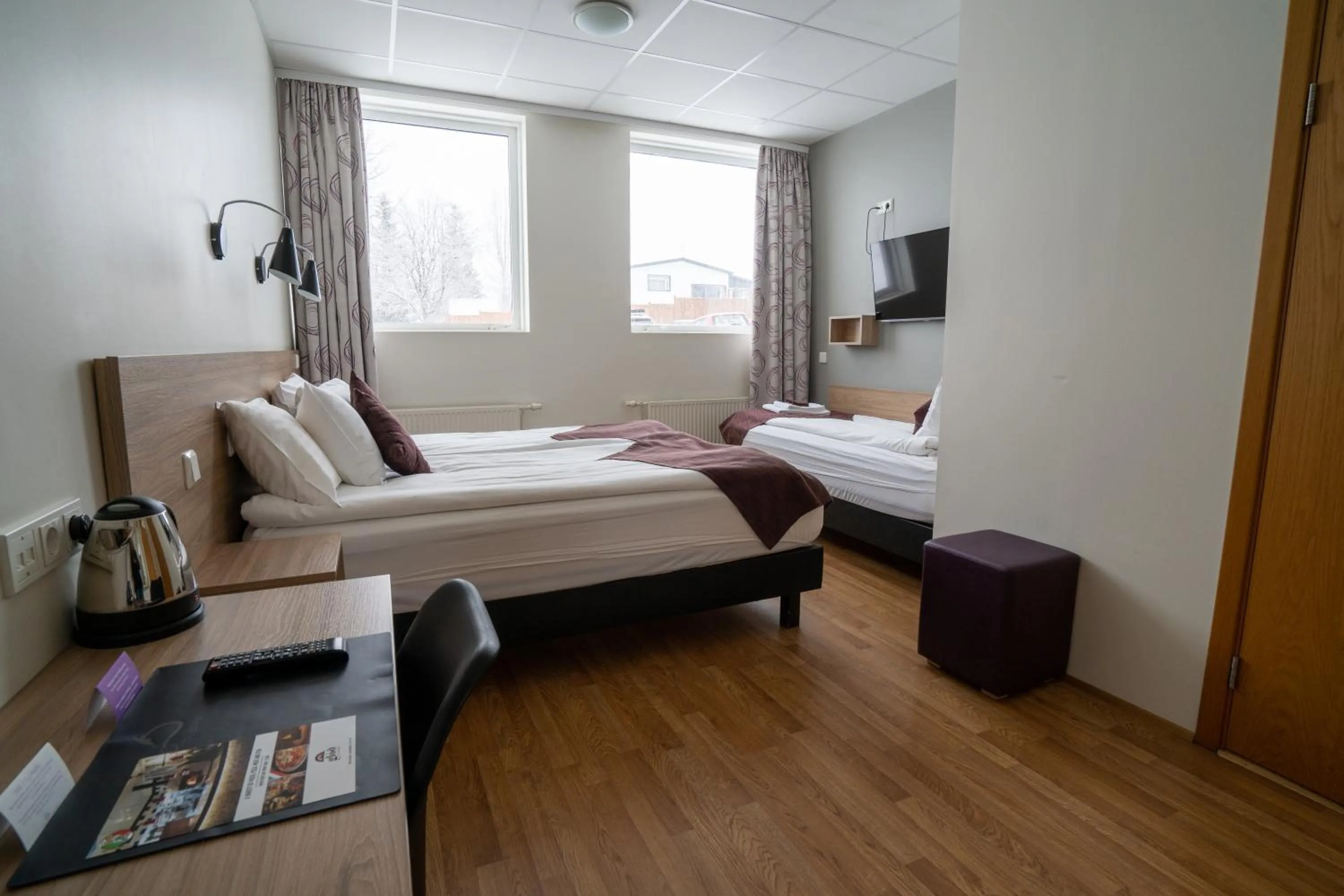 Bed in Hótel Valaskjálf