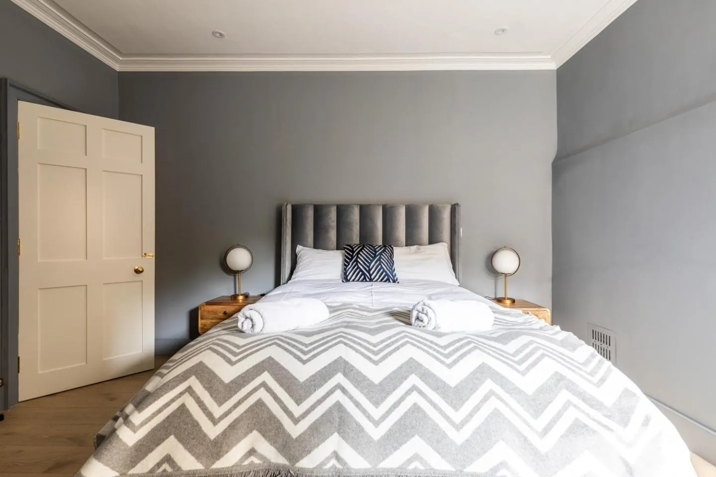 Bed in Russell House Suites