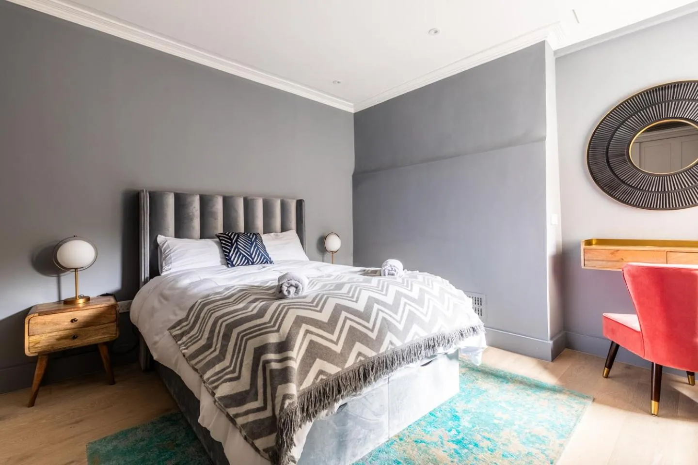 Bed in Russell House Suites