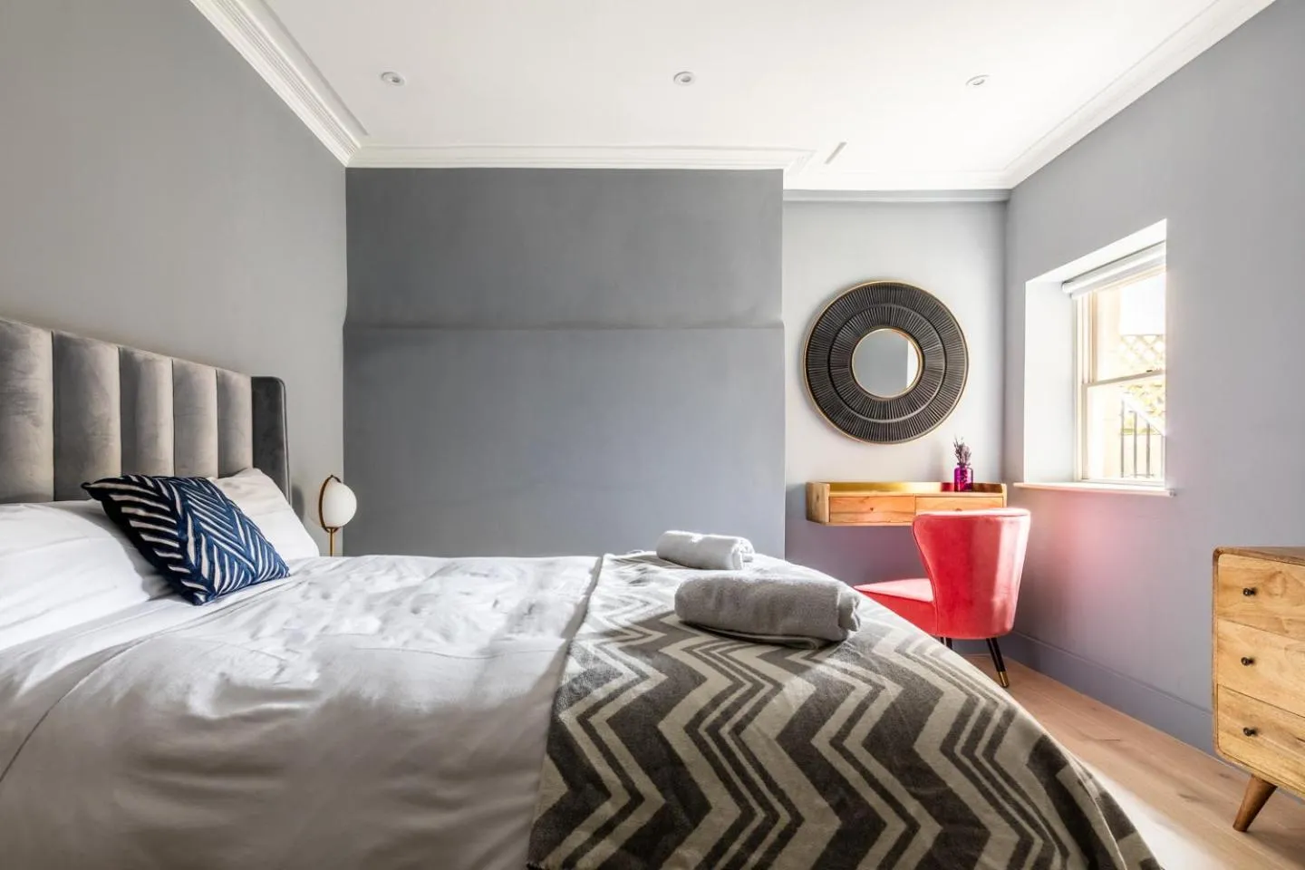 Bed in Russell House Suites