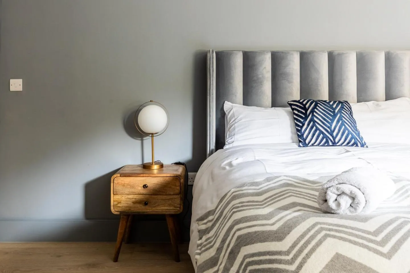 Bed in Russell House Suites