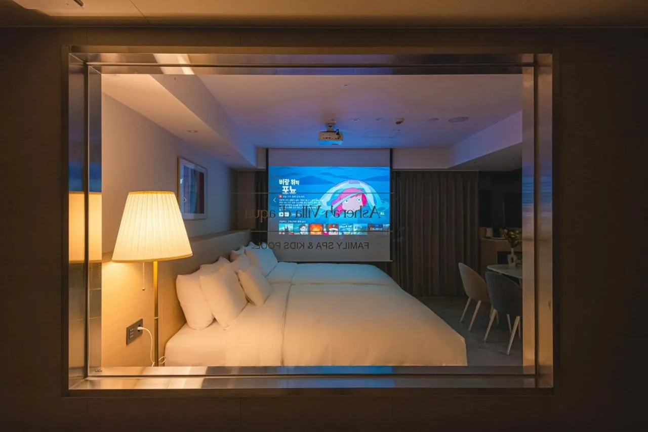 Bed in Asherah Villa d' aqua Hotel