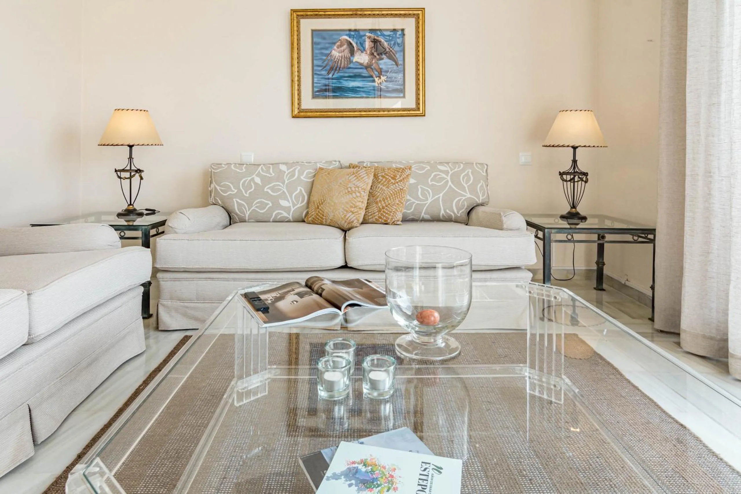 Communal lounge/ TV room in Andalusian Elegance apartment in El Paraiso with 360 views over Sea and Mountains