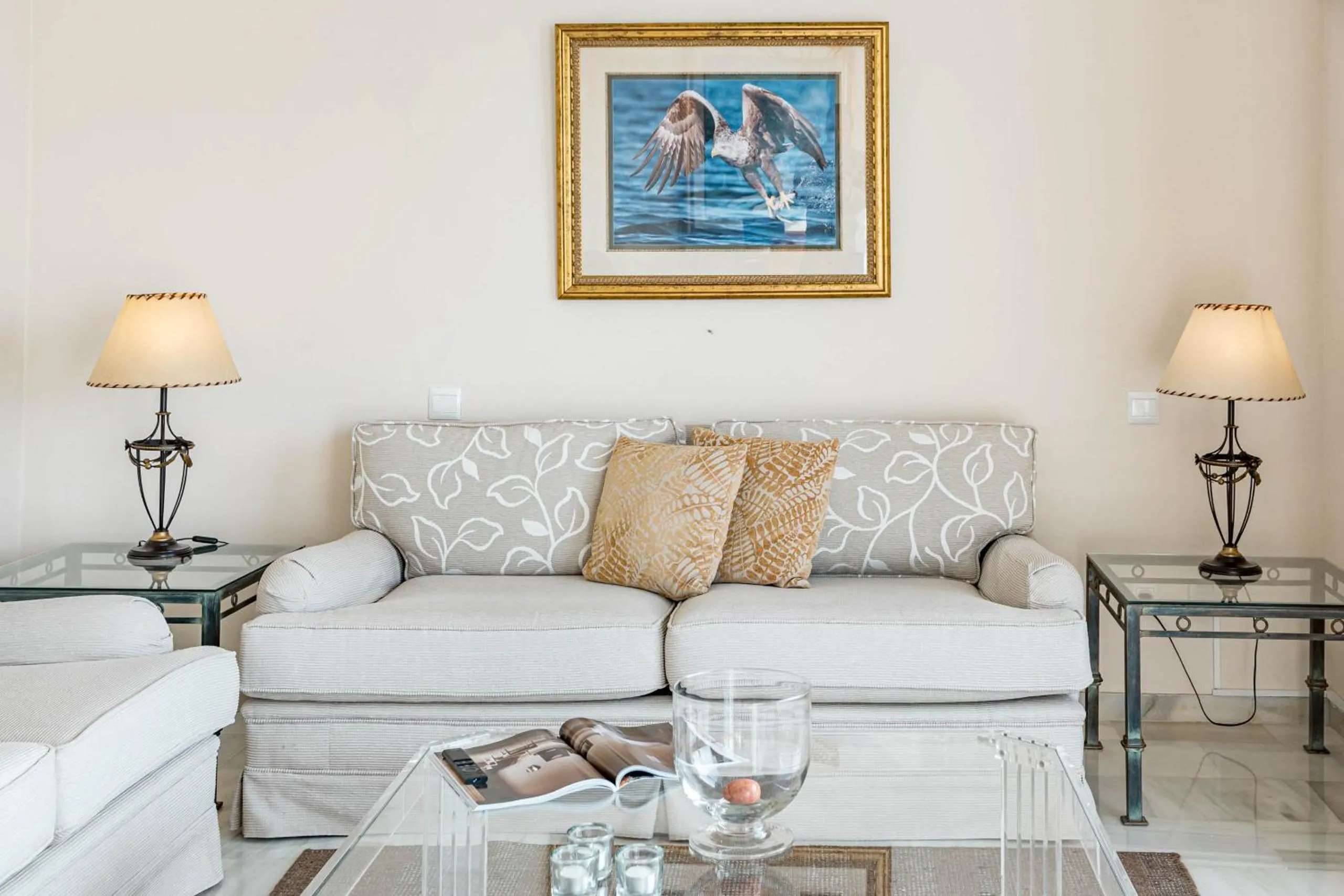 Communal lounge/ TV room in Andalusian Elegance apartment in El Paraiso with 360 views over Sea and Mountains