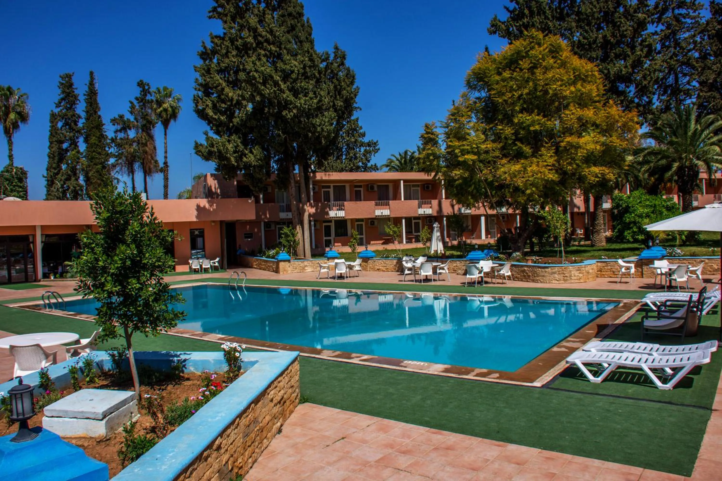Pool view in Hotel Ouzoud Beni Mellal