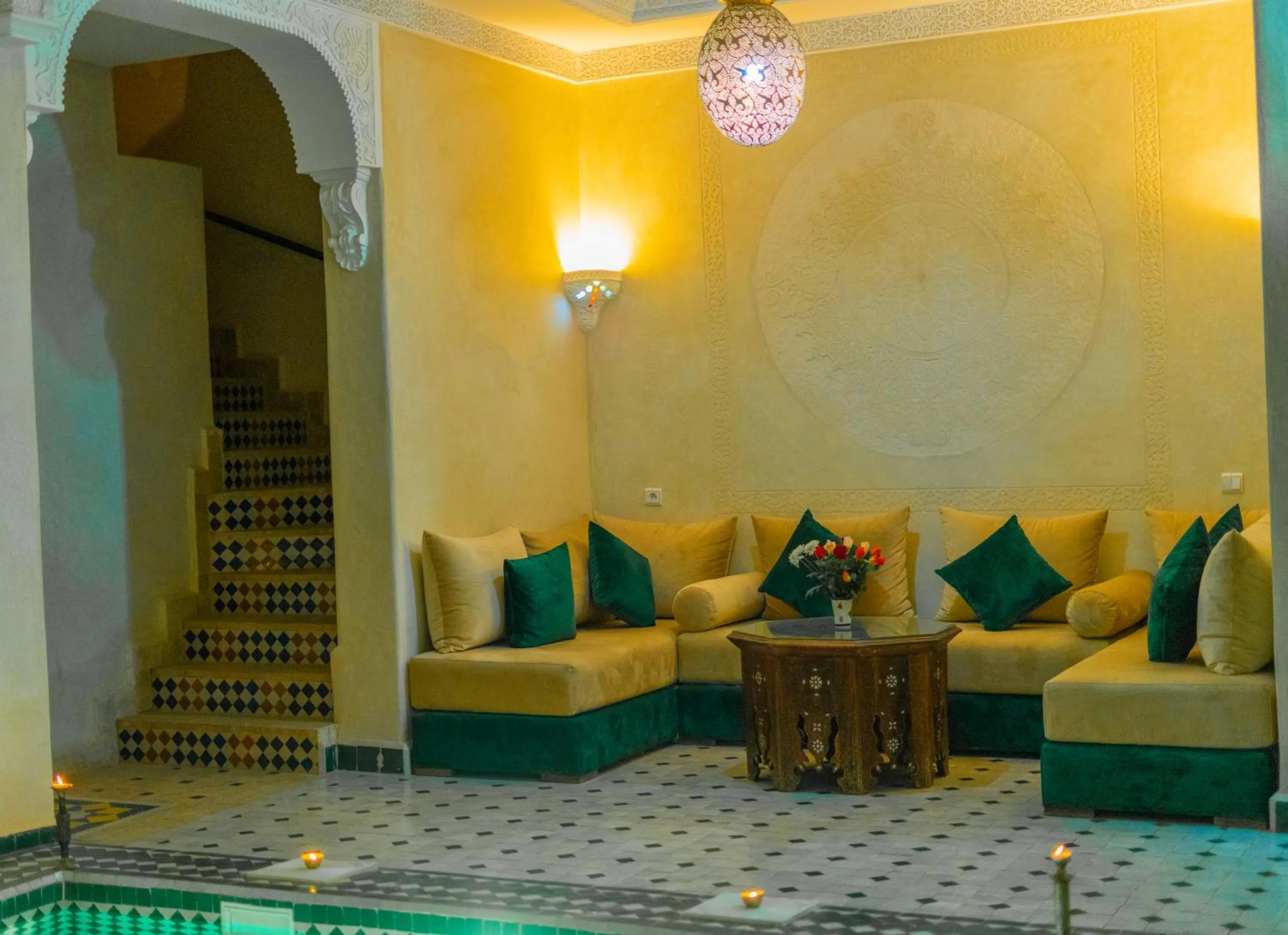 Communal lounge/ TV room in Riad Louaya