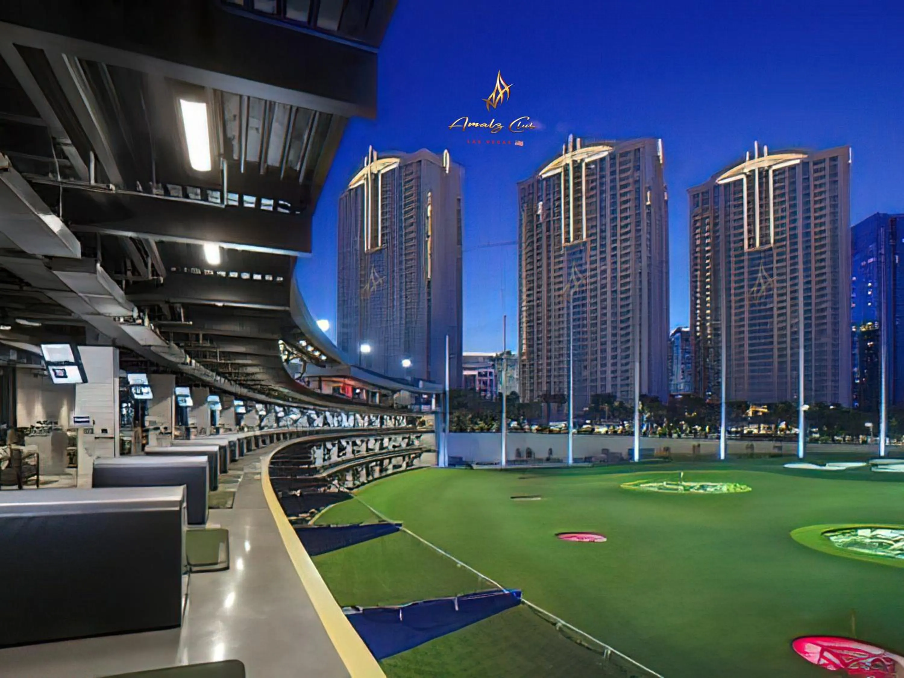 Golfcourse in Amalz 2 Bedroom 3 Bathroom Balcony Suites at Mgm Signature !