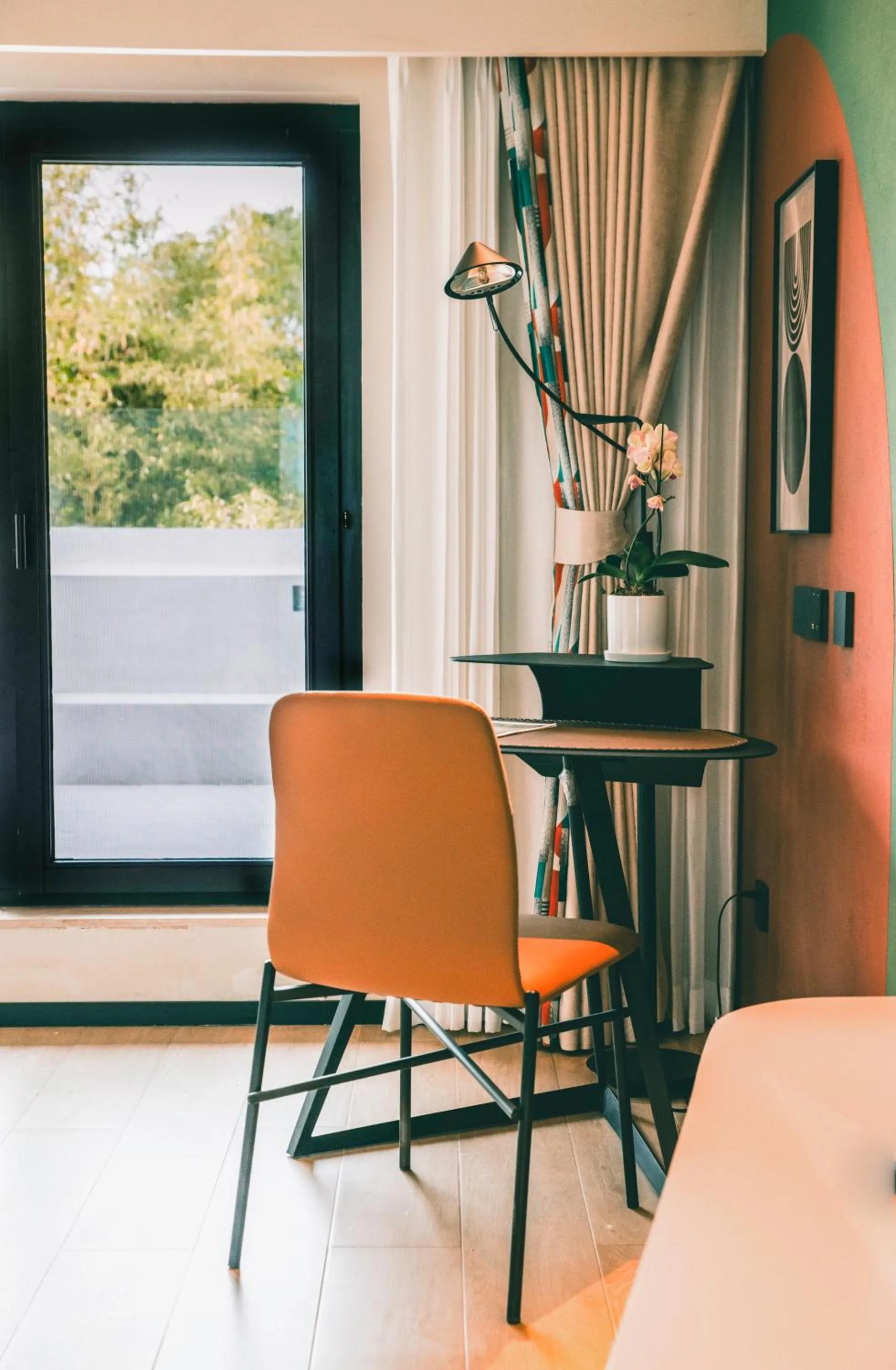 Seating area in Zhi Resort Beijing&Peafowl Garden&Breakfast with Deer&Private Hot Spring&50 Meter Swimming Pool&Free Coffee&Close to Olympic Forest Park