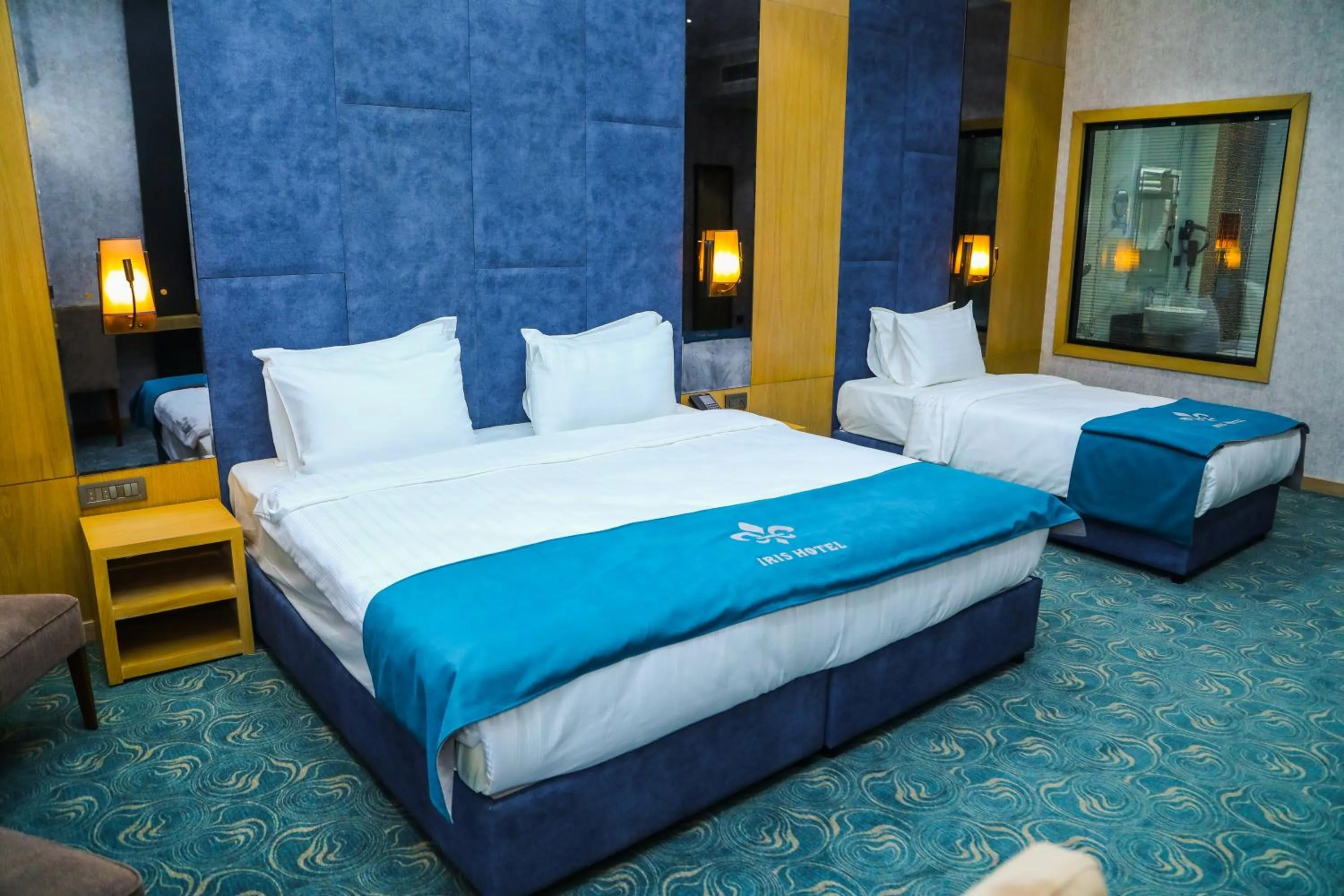 Lobby or reception, Bed in Iris Hotel Baku