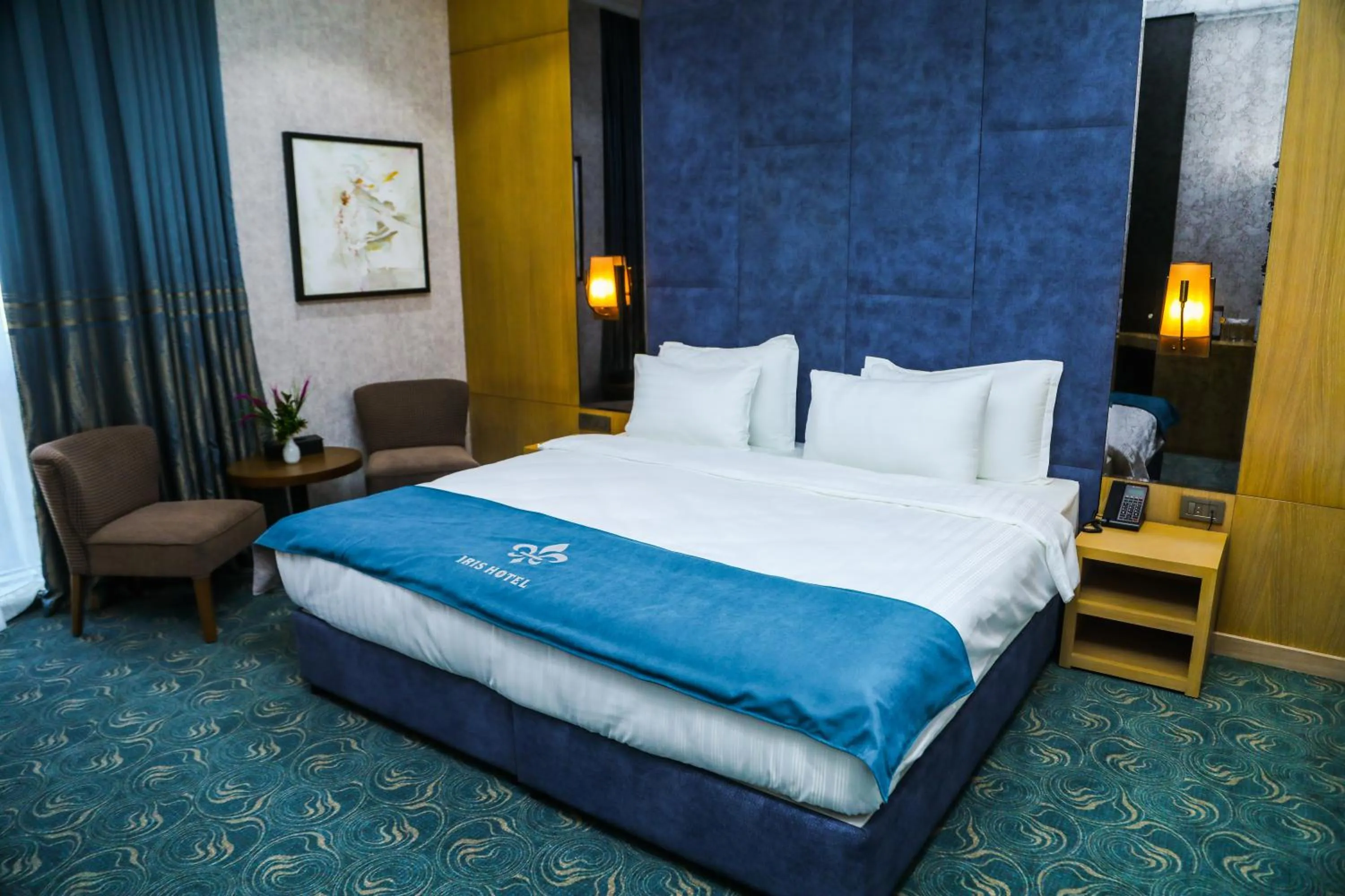 Bed in Iris Hotel Baku
