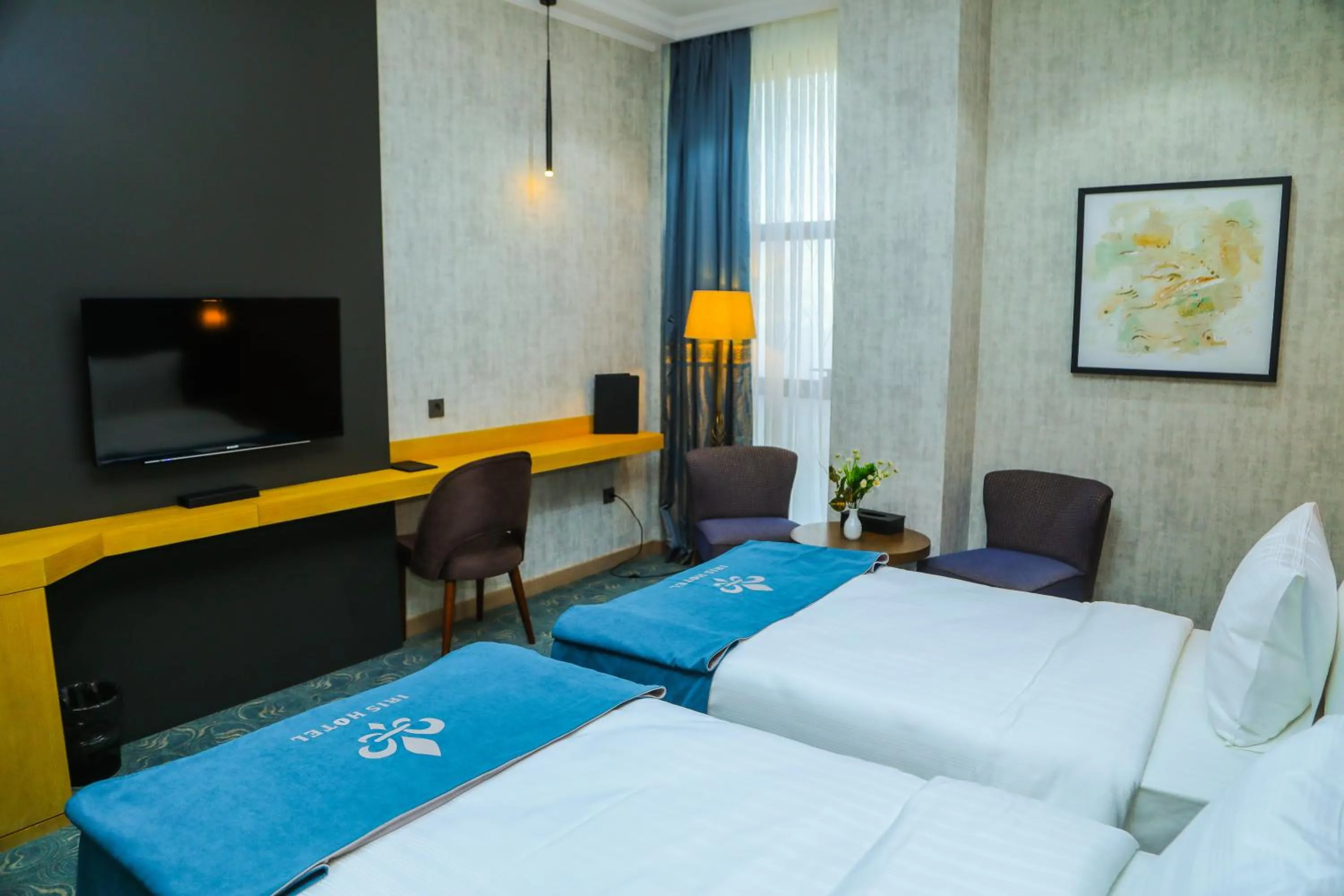 Bed in Iris Hotel Baku