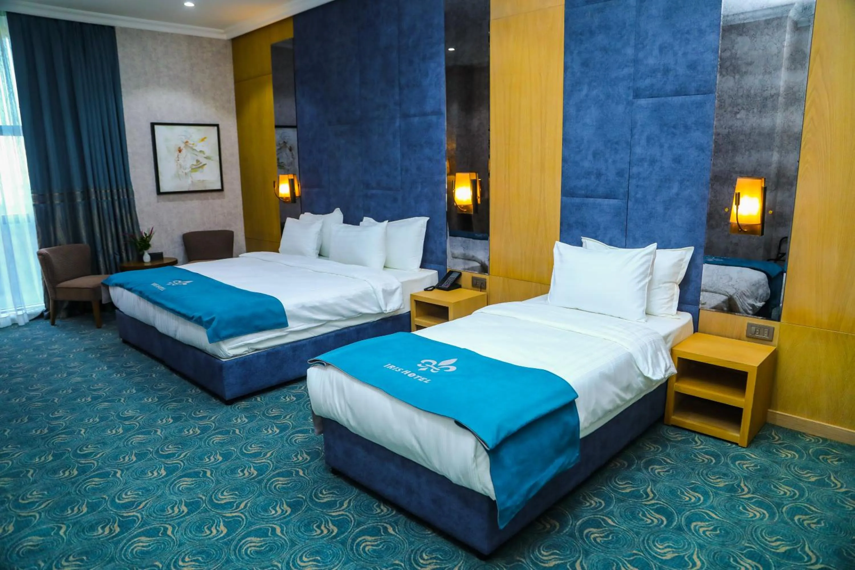 Bed in Iris Hotel Baku