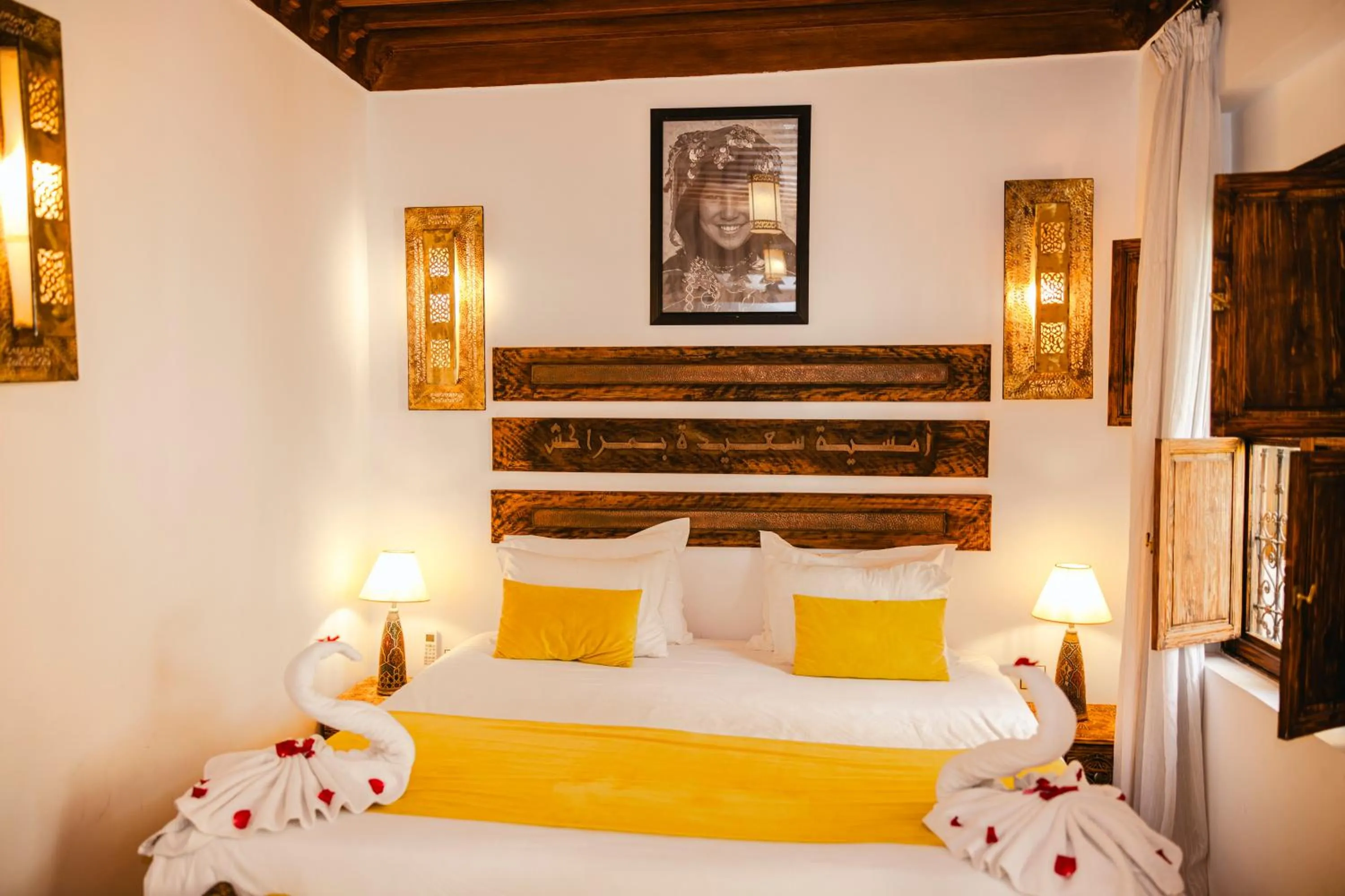 Bed in Riad Anya & SPA