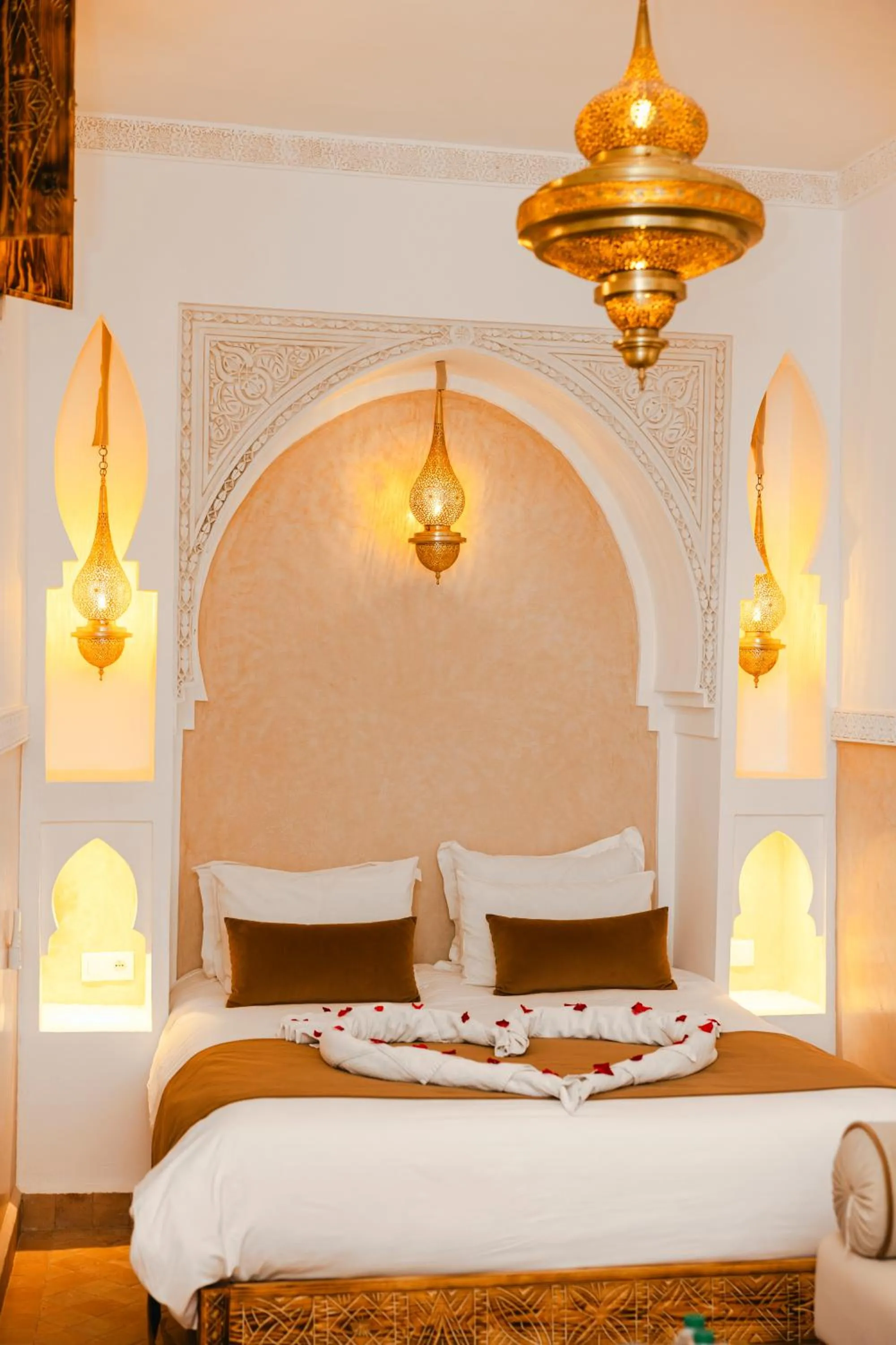 Bed in Riad Anya & SPA